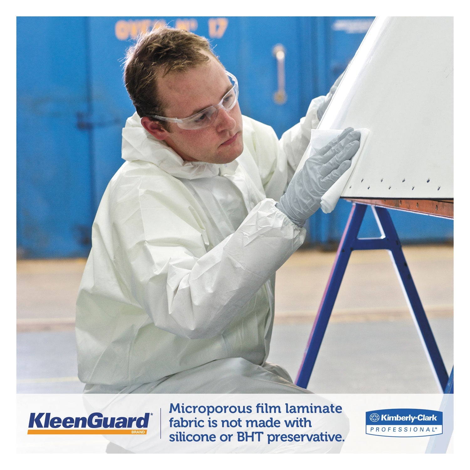 KleenGuard™ A35 Liquid and Particle Protection Coveralls, Zipper Front, Hooded, Elastic Wrists and Ankles, 2X-Large, White, 25/Carton - Bloom Skins