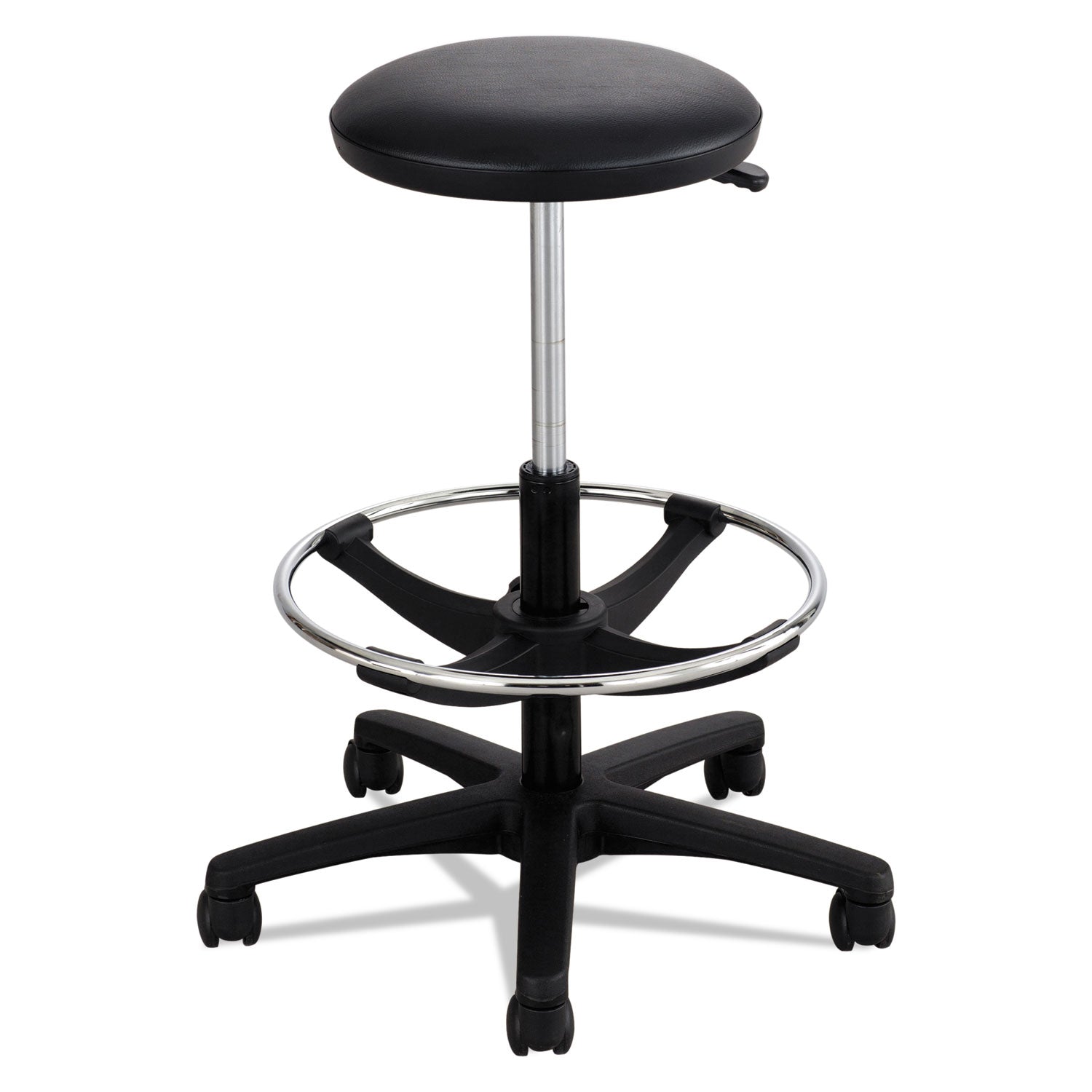 Extended-Height Lab Stool | Backless | Black
