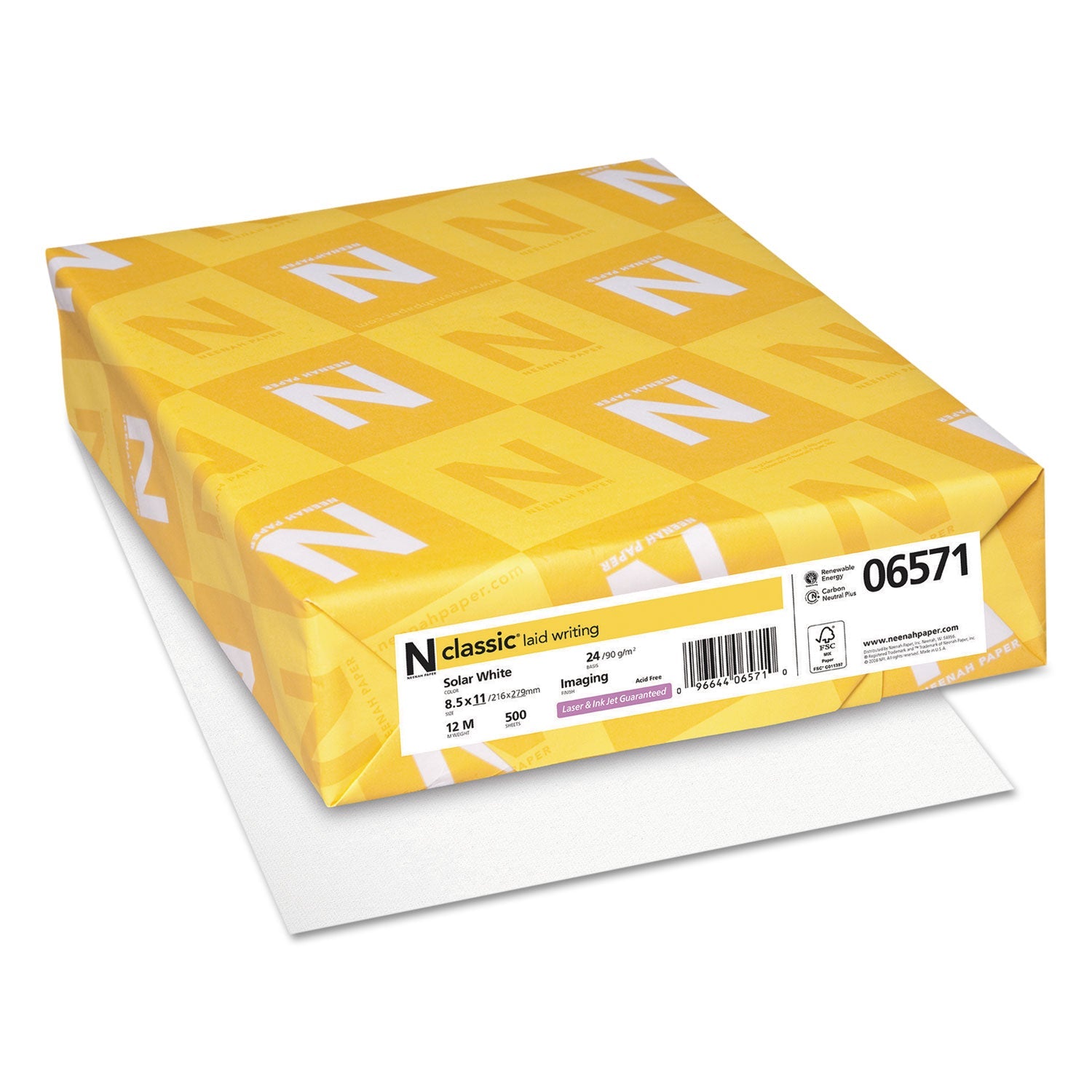 CLASSIC Laid Stationery | 24 lb Solar White