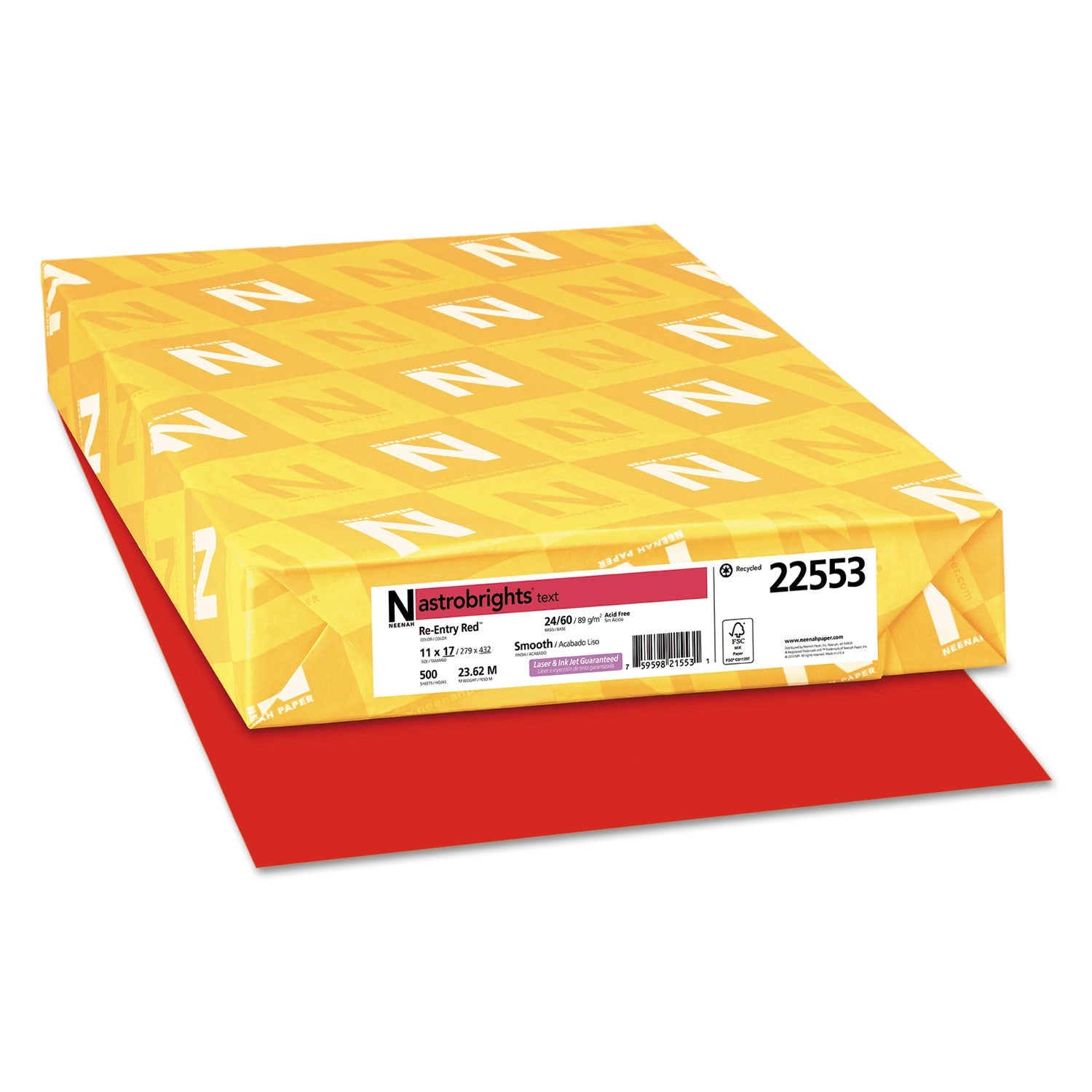 Color Paper | 11x17 Re-Entry Red | 500/Ream