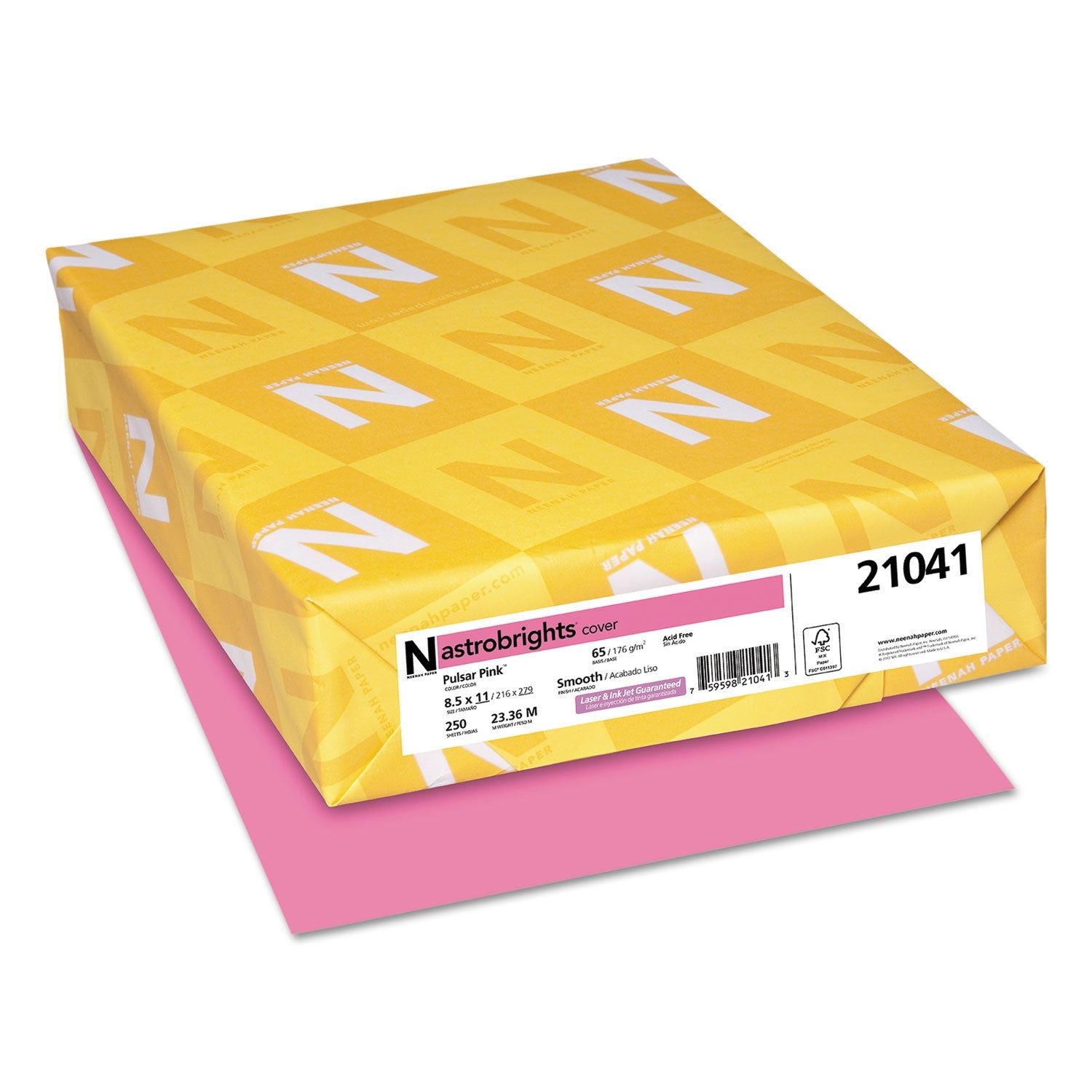 Pulsar Pink Cardstock | 65lb, 8.5x11, 250/Pack