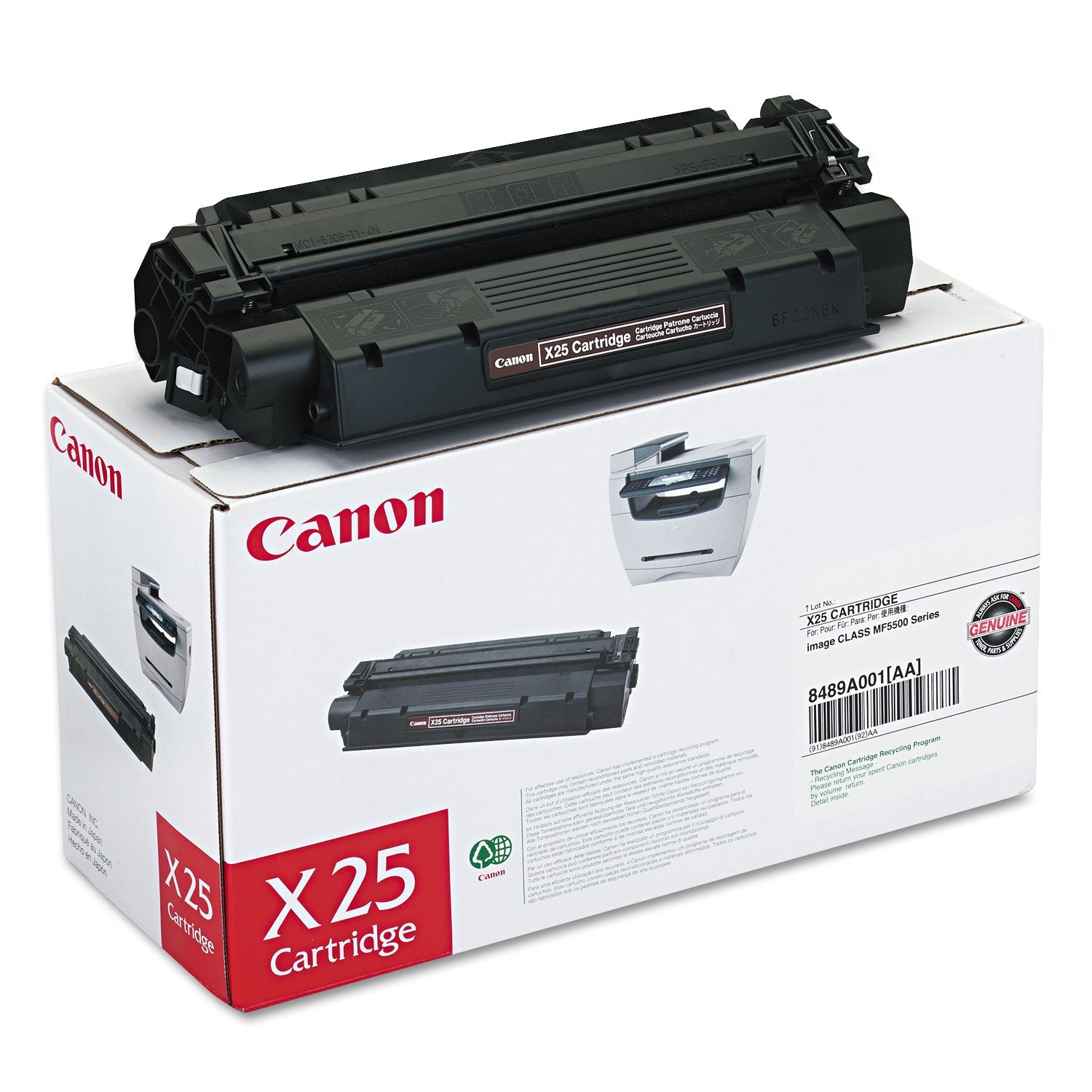 Canon® 8489a001 (x25) Toner, 2,500 Page-Yield, Black