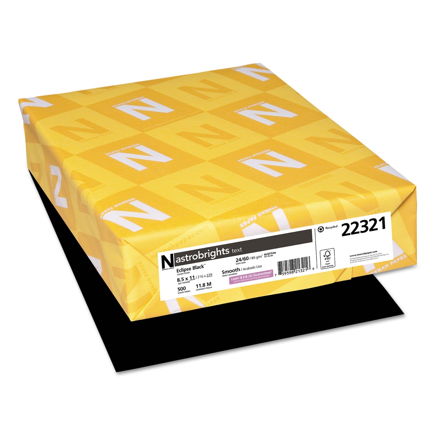 Color Paper | 8.5x11 Eclipse Black | 500/Ream