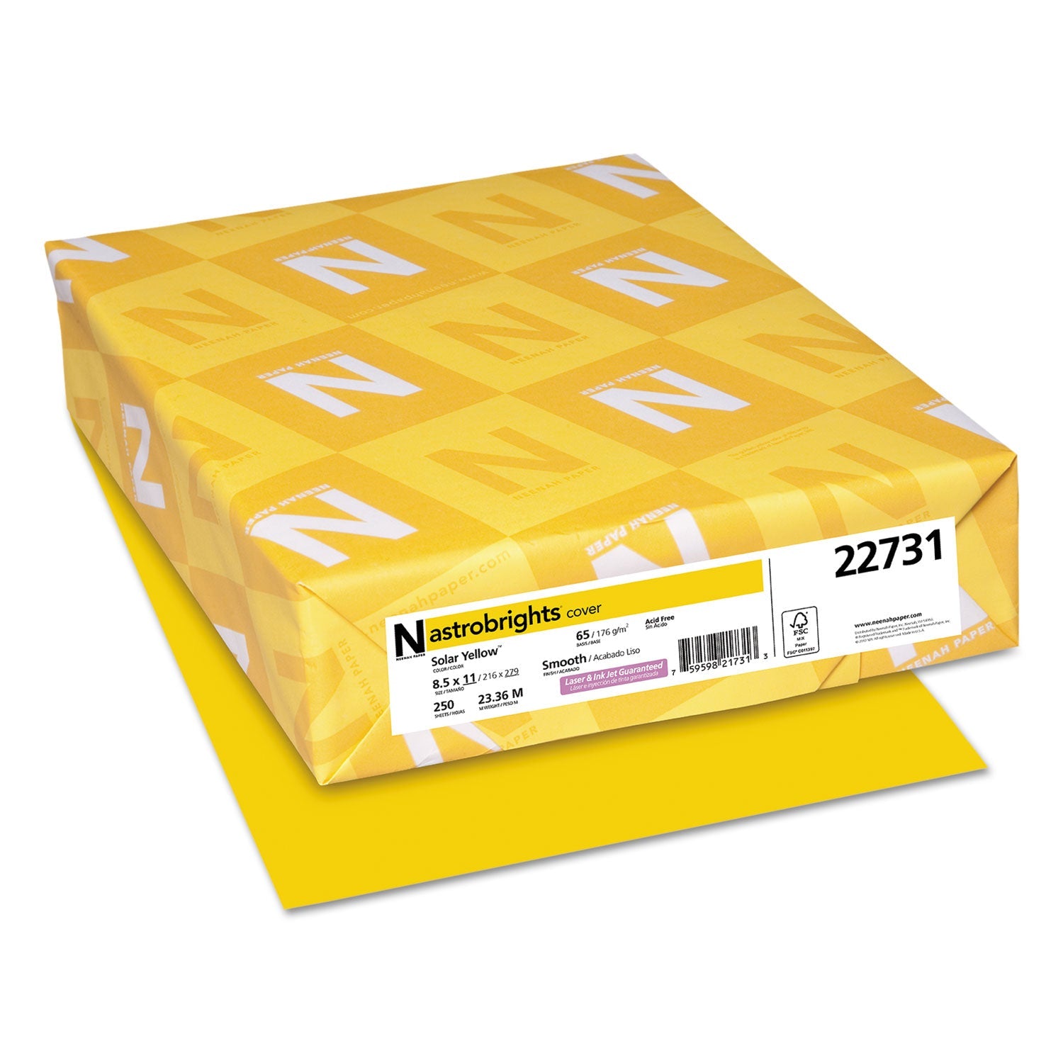 Solar Yellow Cardstock | 65lb, 8.5x11, 250/Pack
