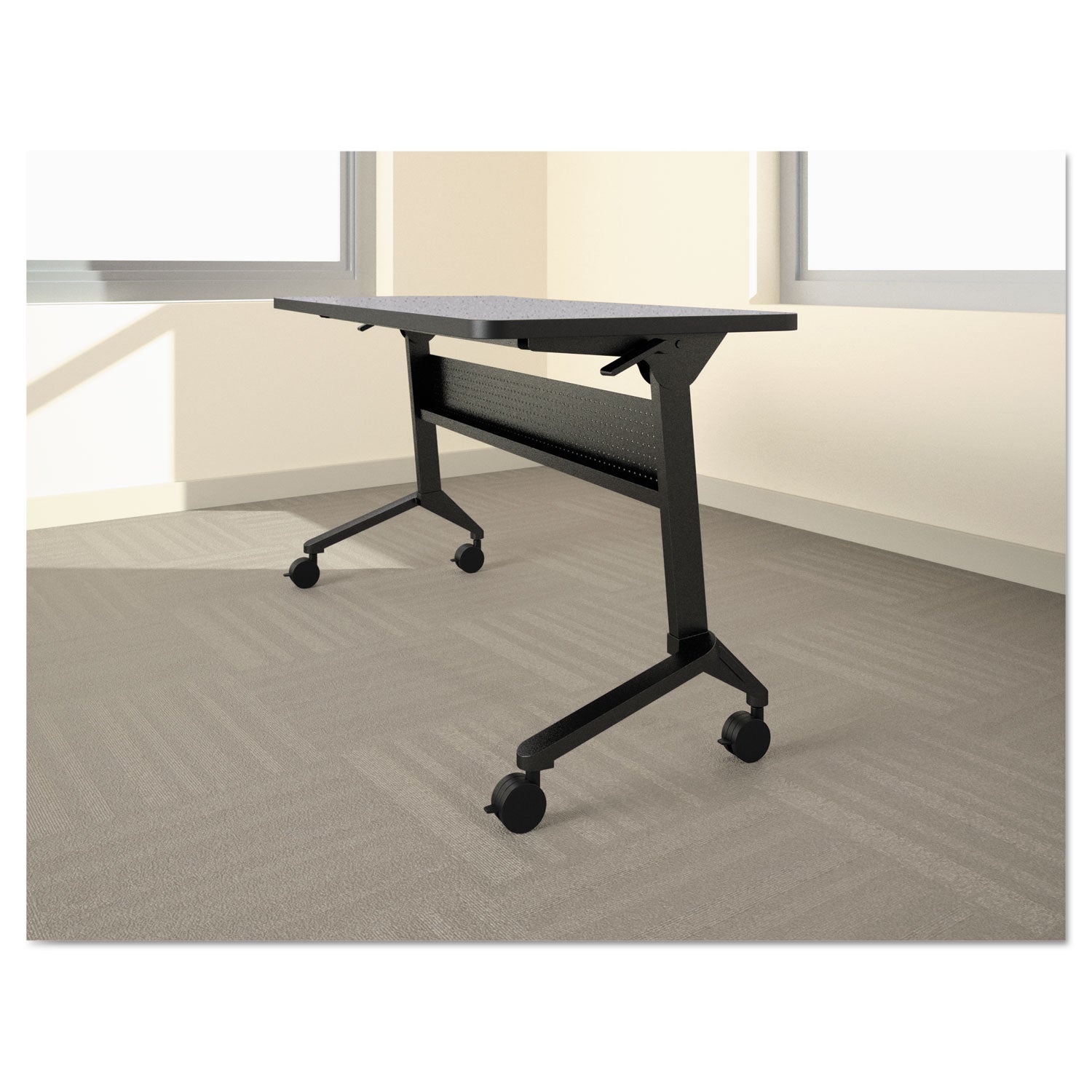 Safco® Flip-N-Go Table Base, 46.88w X 21.25d X 27.88h, Black