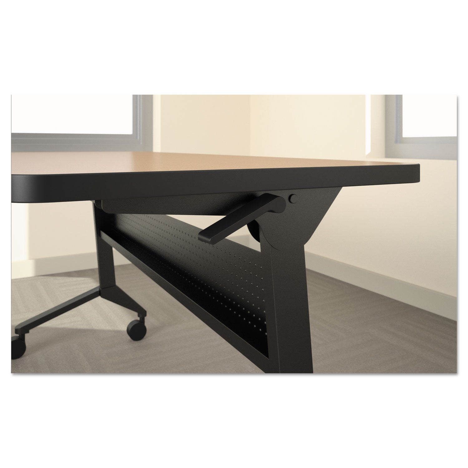 Safco® Flip-N-Go Table Base, 46.88w X 21.25d X 27.88h, Black