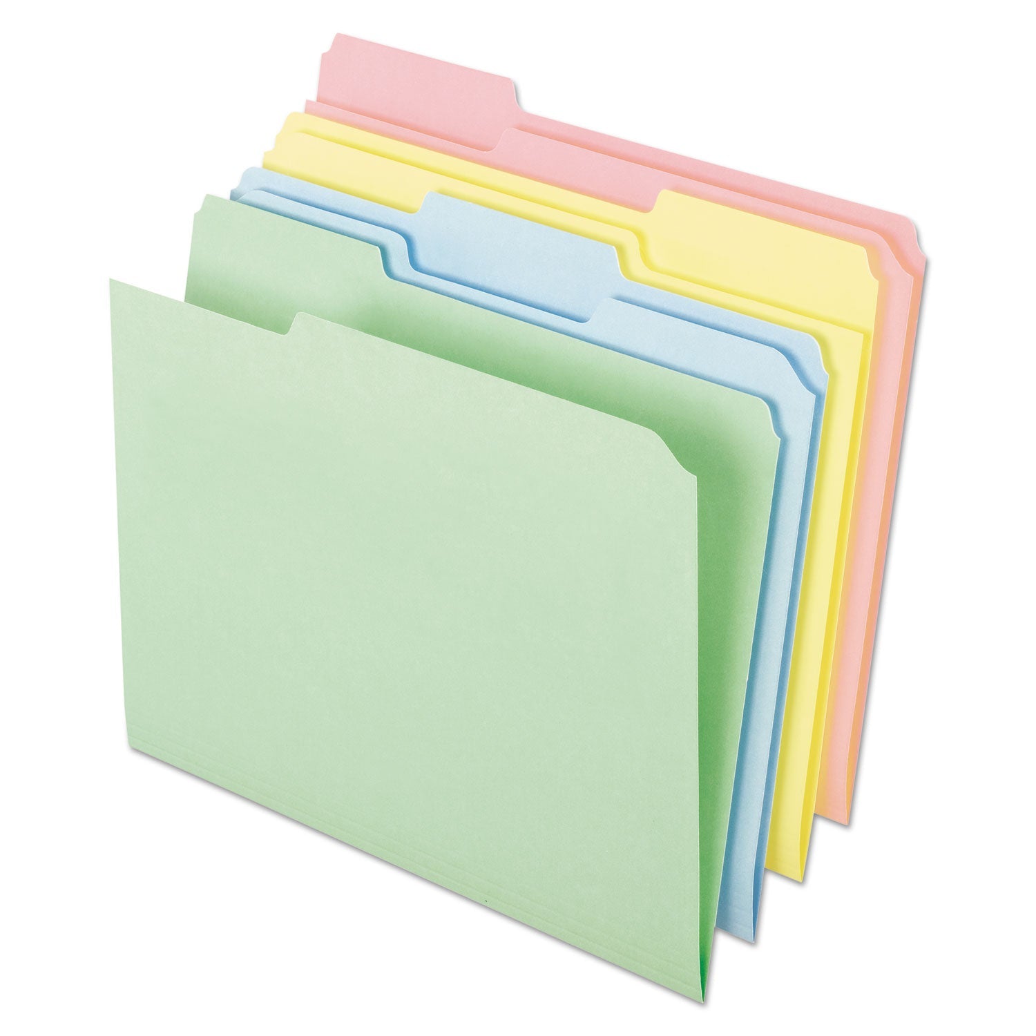 Pendaflex® Pastel Colored File Folders, 1/3-Cut Tabs: Assorted, Letter Size, Assorted Colors, 100/Box