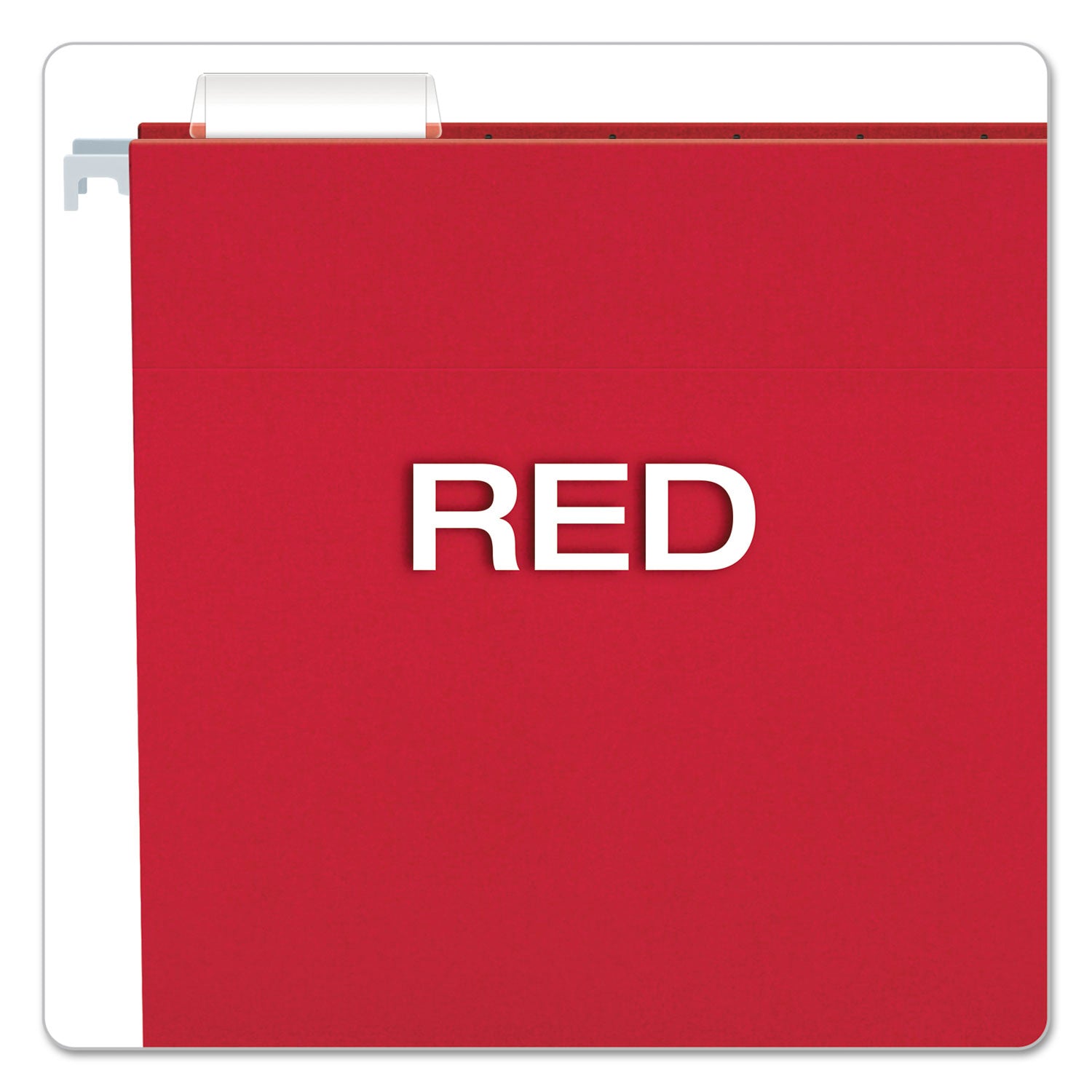 Pendaflex® Colored Hanging Folders, Letter Size, 1/5-Cut Tabs, Red, 25/Box