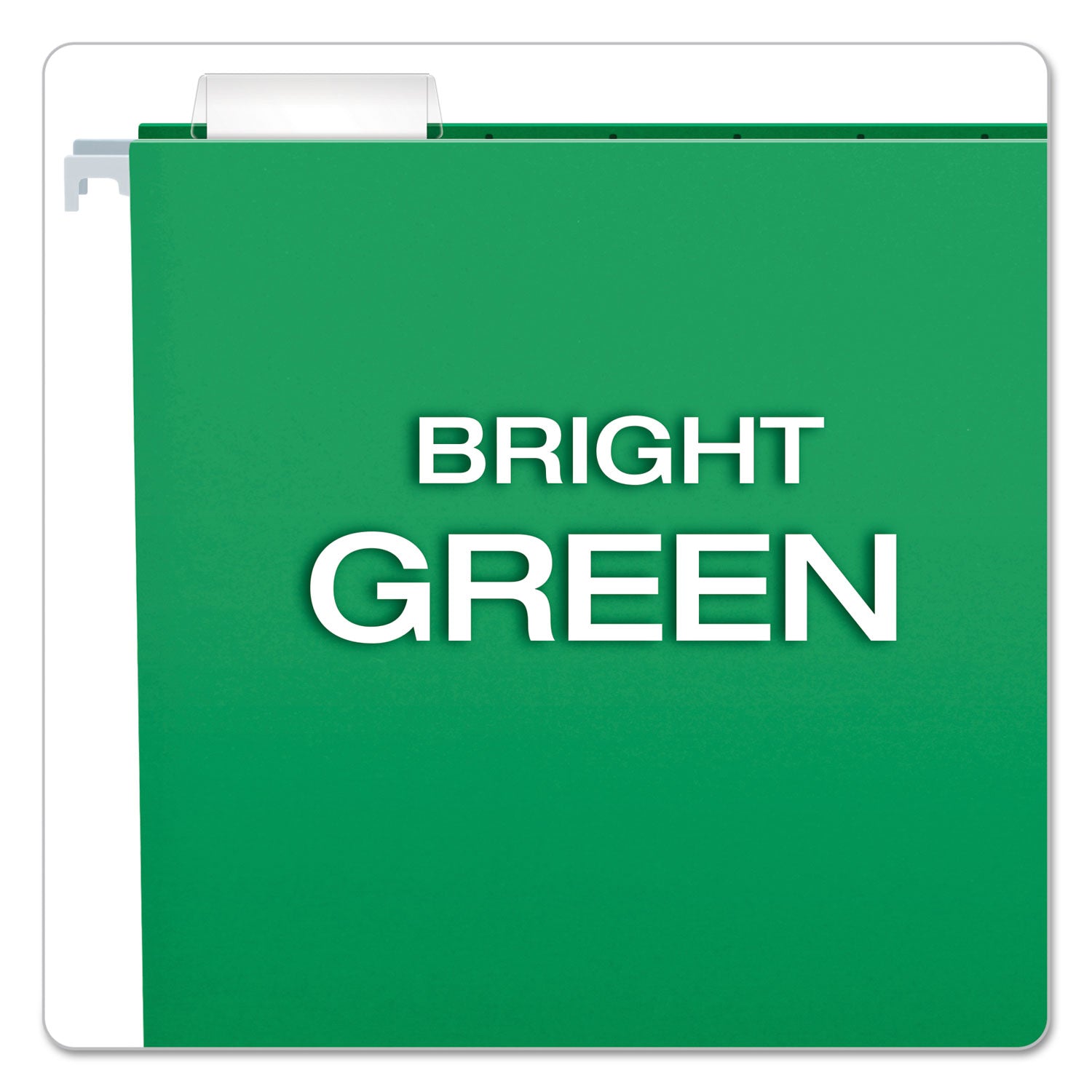 Pendaflex® Colored Hanging Folders, Letter Size, 1/5-Cut Tabs, Bright Green, 25/Box