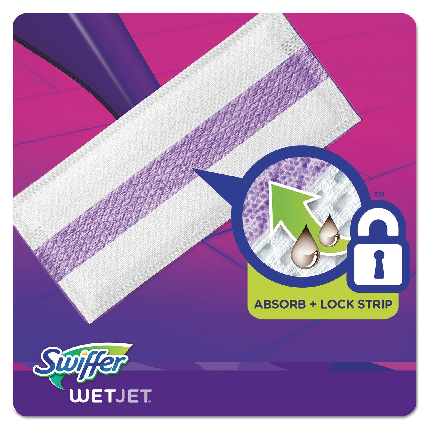 Swiffer® Wetjet System Refill Cloths, 11.3" X 5.4", White, 24/box