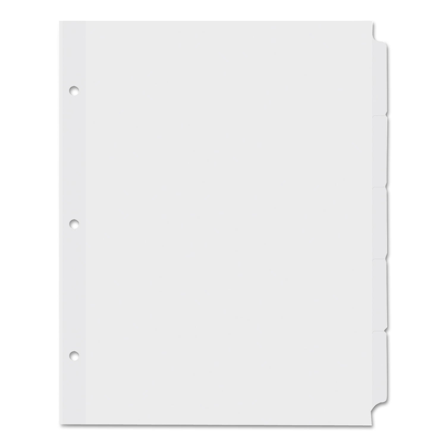 Universal® Self-Tab Index Dividers, 5-Tab, 11 X 8.5, White, 36 Sets