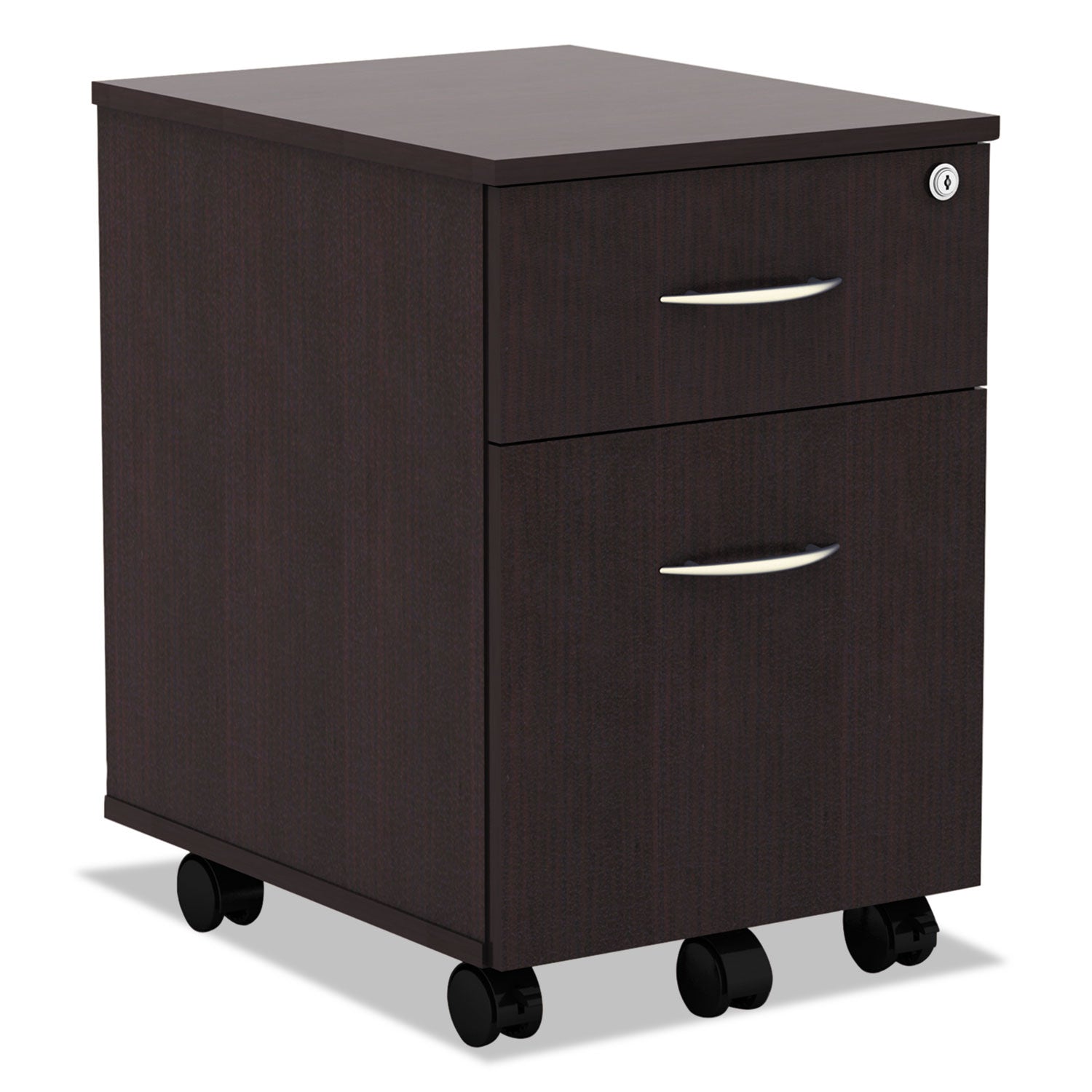 Alera® Alera Valencia Series Mobile Pedestal, Left Or Right, 2-Drawers: Box/file, Legal/letter, Espresso, 15.88" X 19.13" X 22.88"