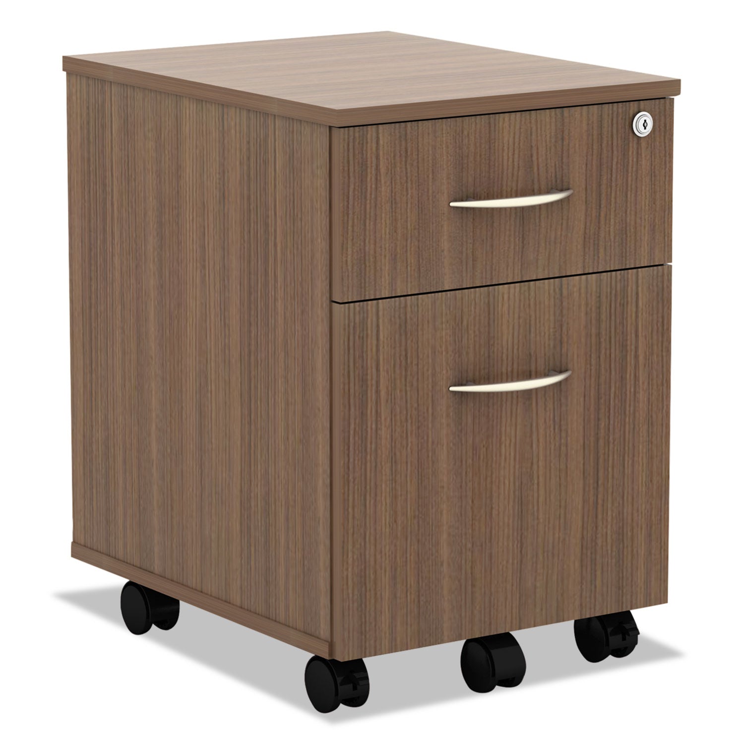 Valencia Series Mobile Pedestal | Modern Walnut