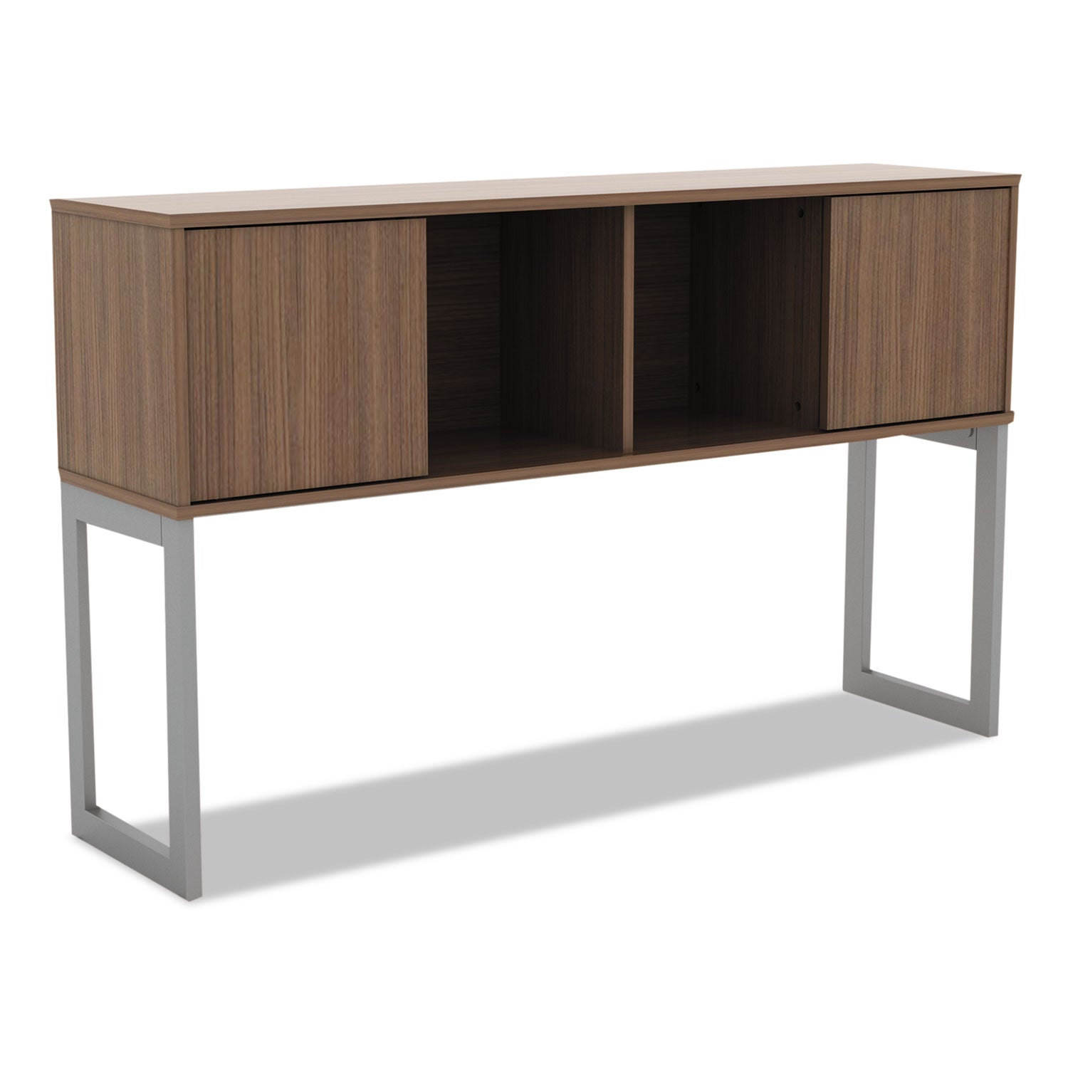 Alera® Alera Open Office Desk Series Hutch, 59w X 15d X 36.38h, Modern Walnut