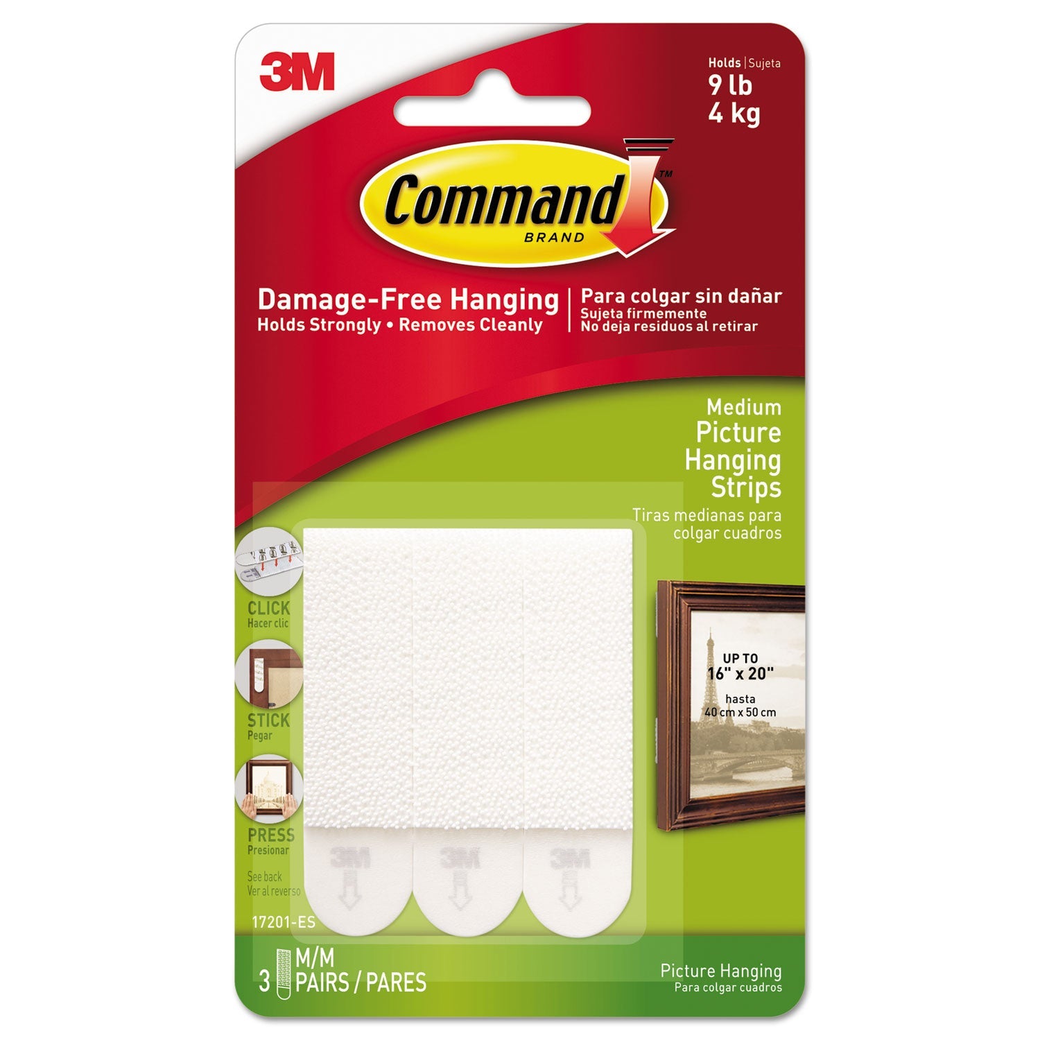 Command Medium Picture Hanging Strips | 3 Pairs