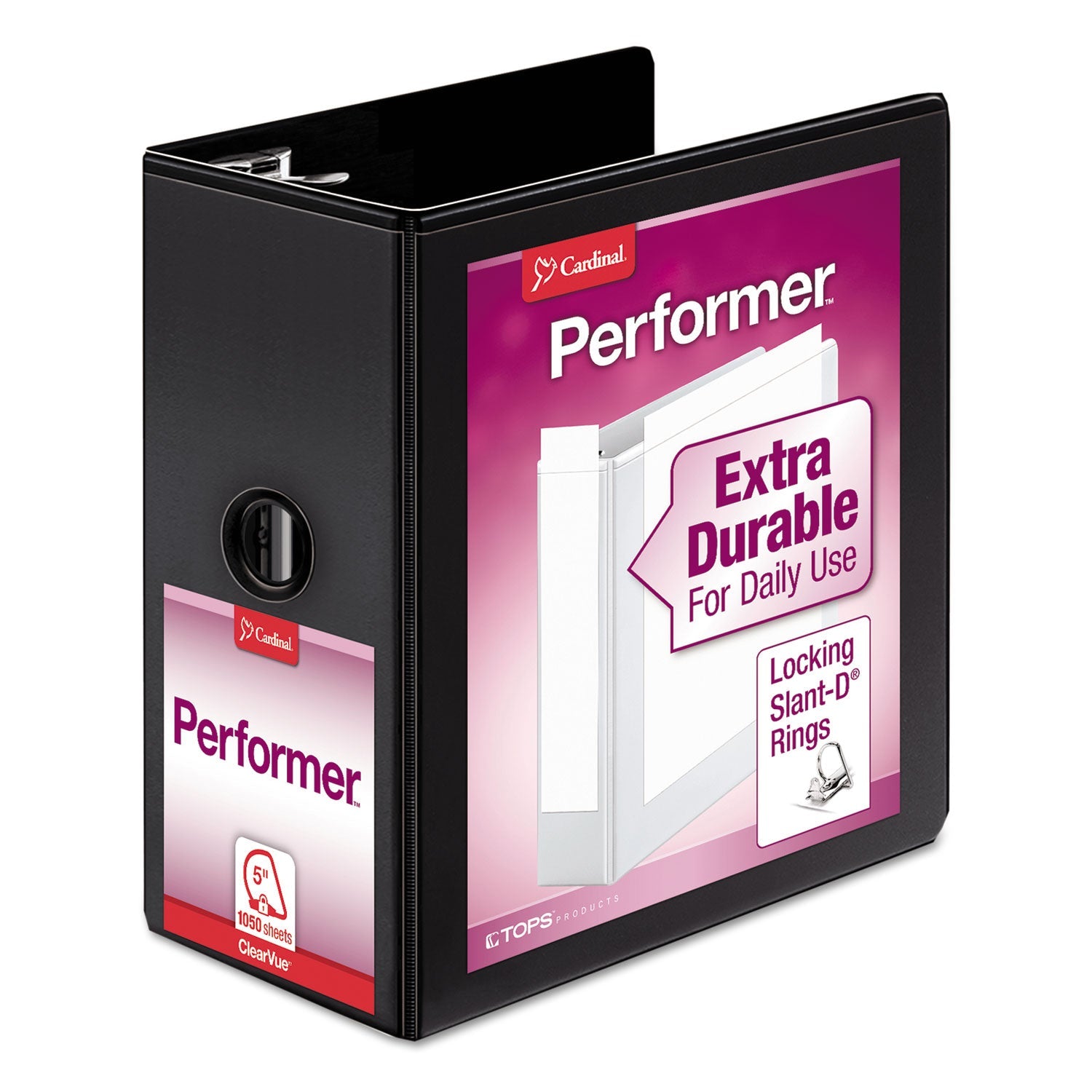 Performer ClearVue Slant-D Ring Binder | 5"