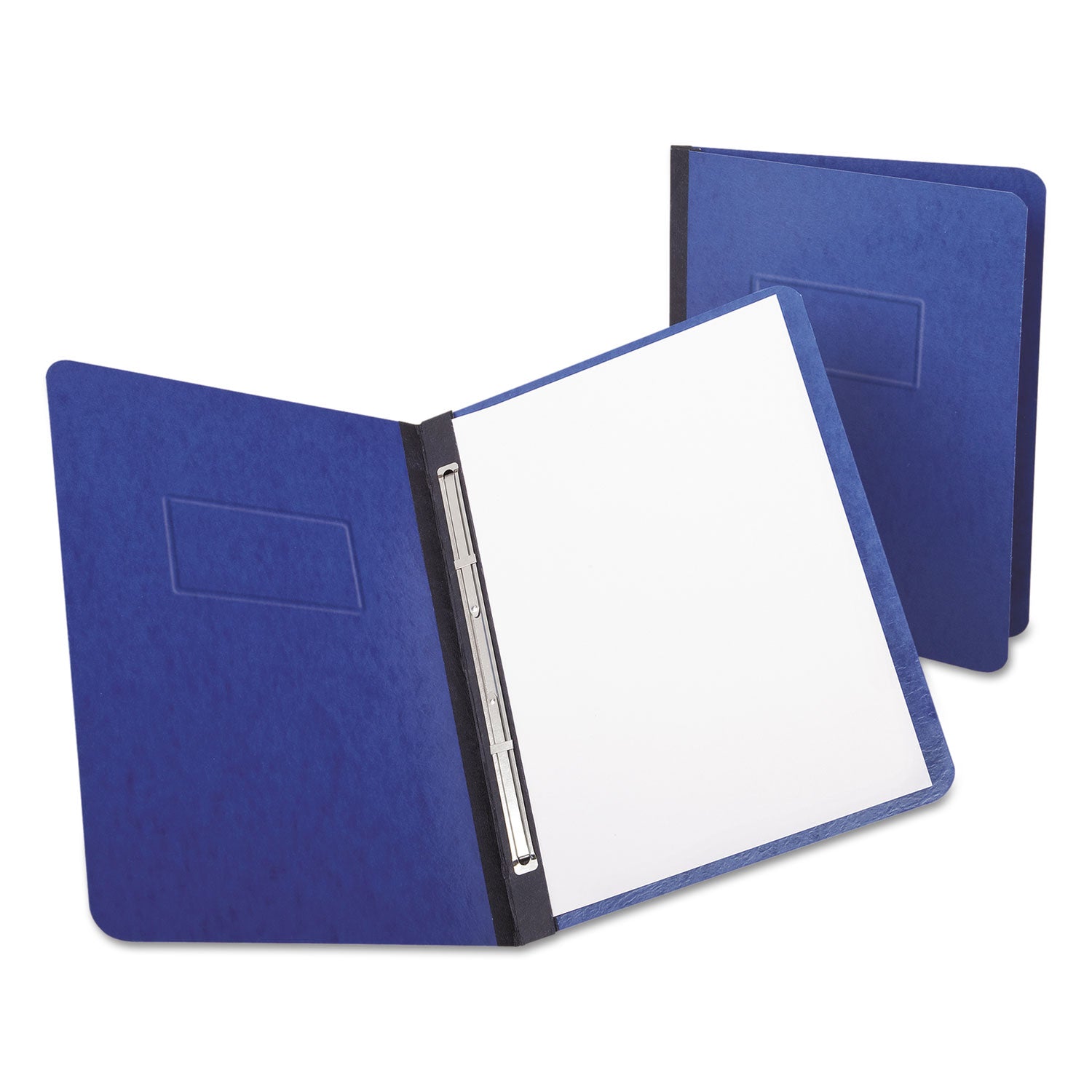 Oxford™ Heavyweight Pressguard And Pressboard Report Cover W/reinforced Side Hinge, 2-Prong Fastener, 3" Cap., 8.5 X 11, Dark Blue