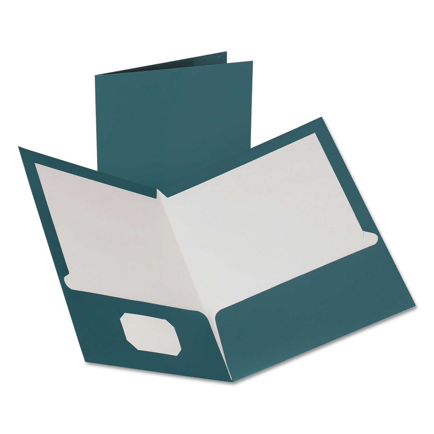 Oxford Two-Pocket Laminated Folder | Metallic Teal