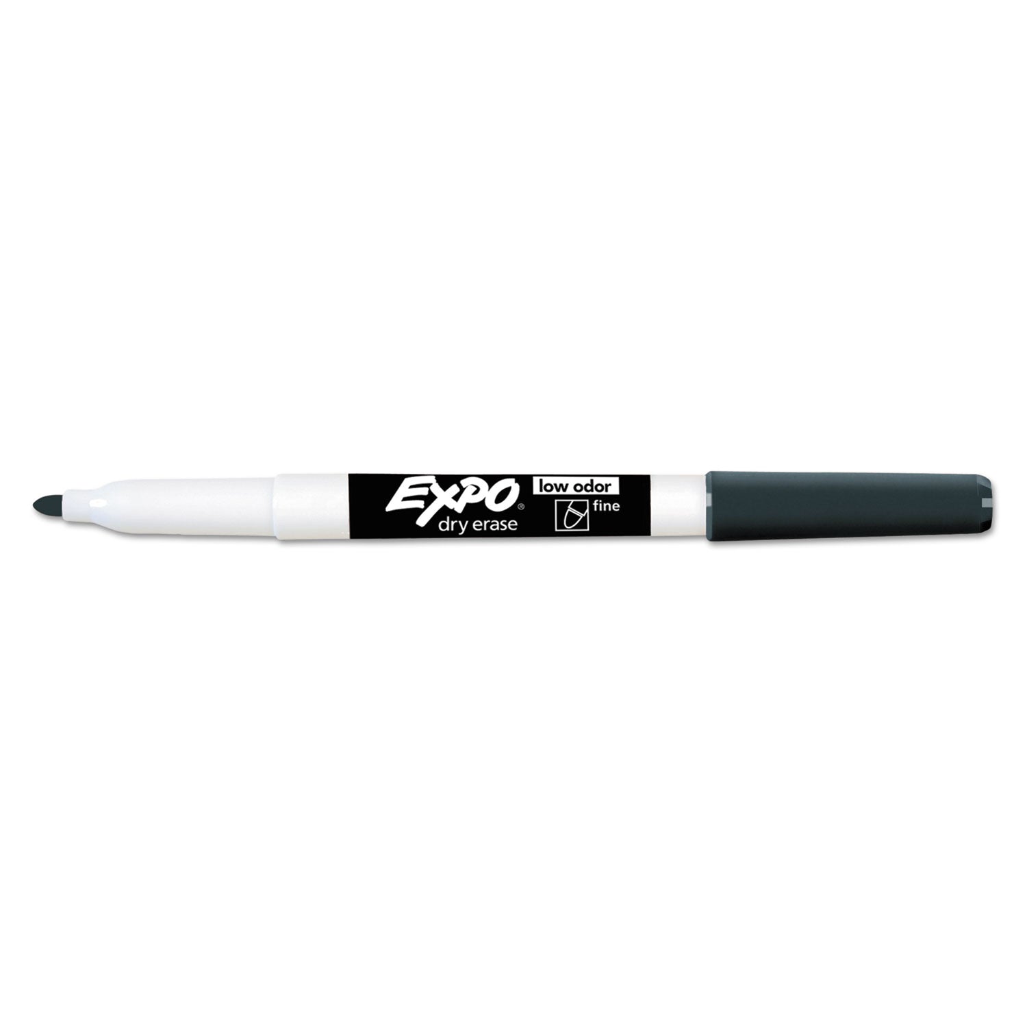 EXPO® Low-Odor Dry-Erase Marker Value Pack, Fine Bullet Tip, Black, 36/Box