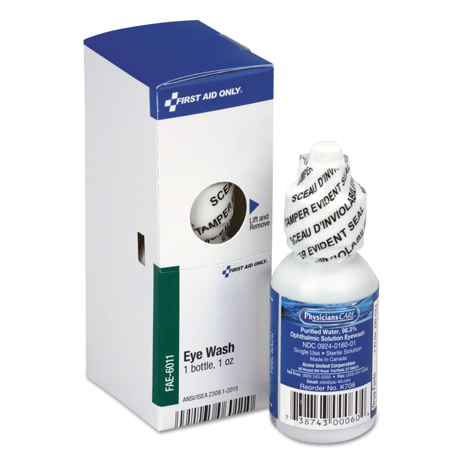 First Aid Only™ Eyewash, 1 Oz Bottle