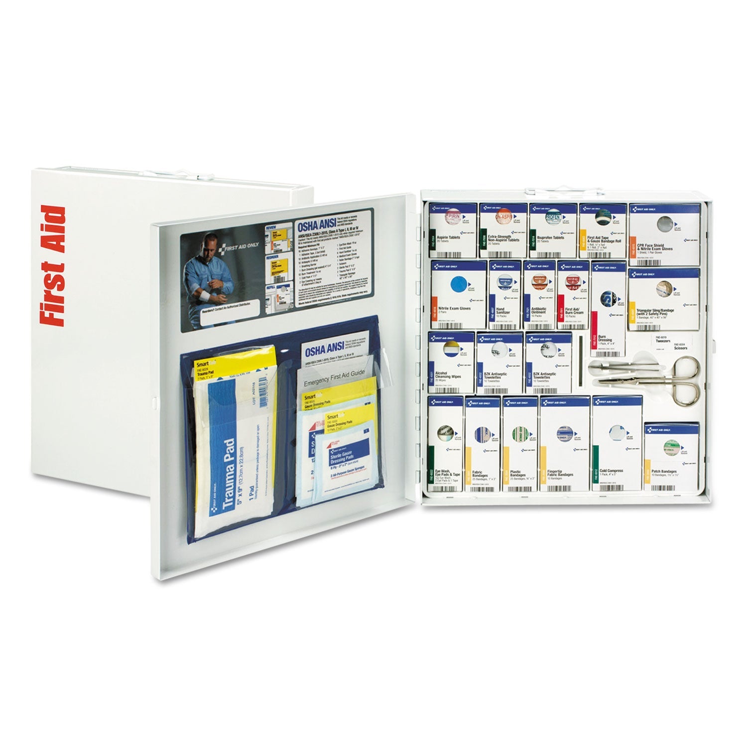 First Aid Only™ SmartCompliance General Business First Aid Station for 50 People, 241 Piece, Metal Case