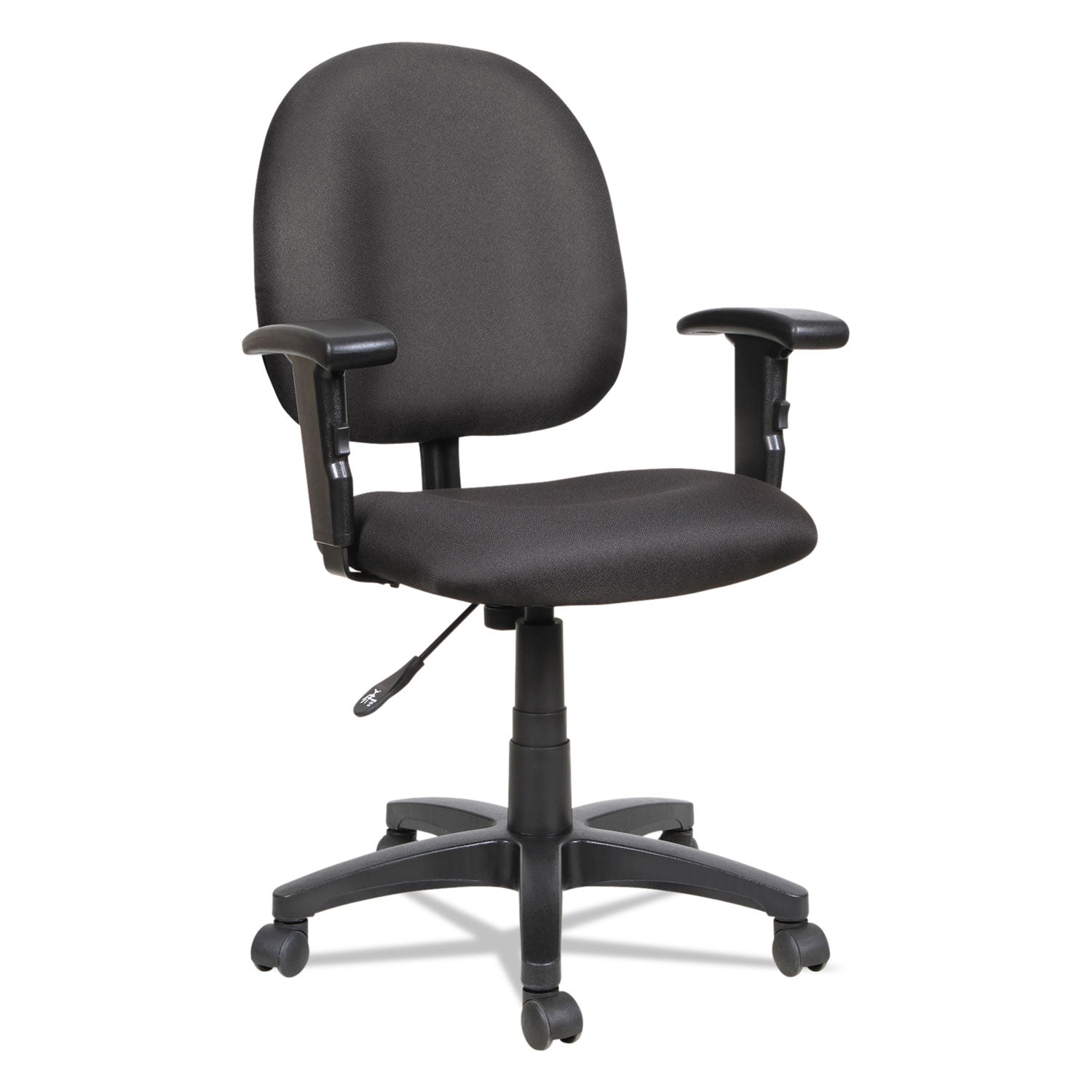 Alera® Alera Essentia Series Swivel Task Chair With Adjustable Arms, Supports Up To 275 Lb, 17.71" To 22.44" Seat Height, Black