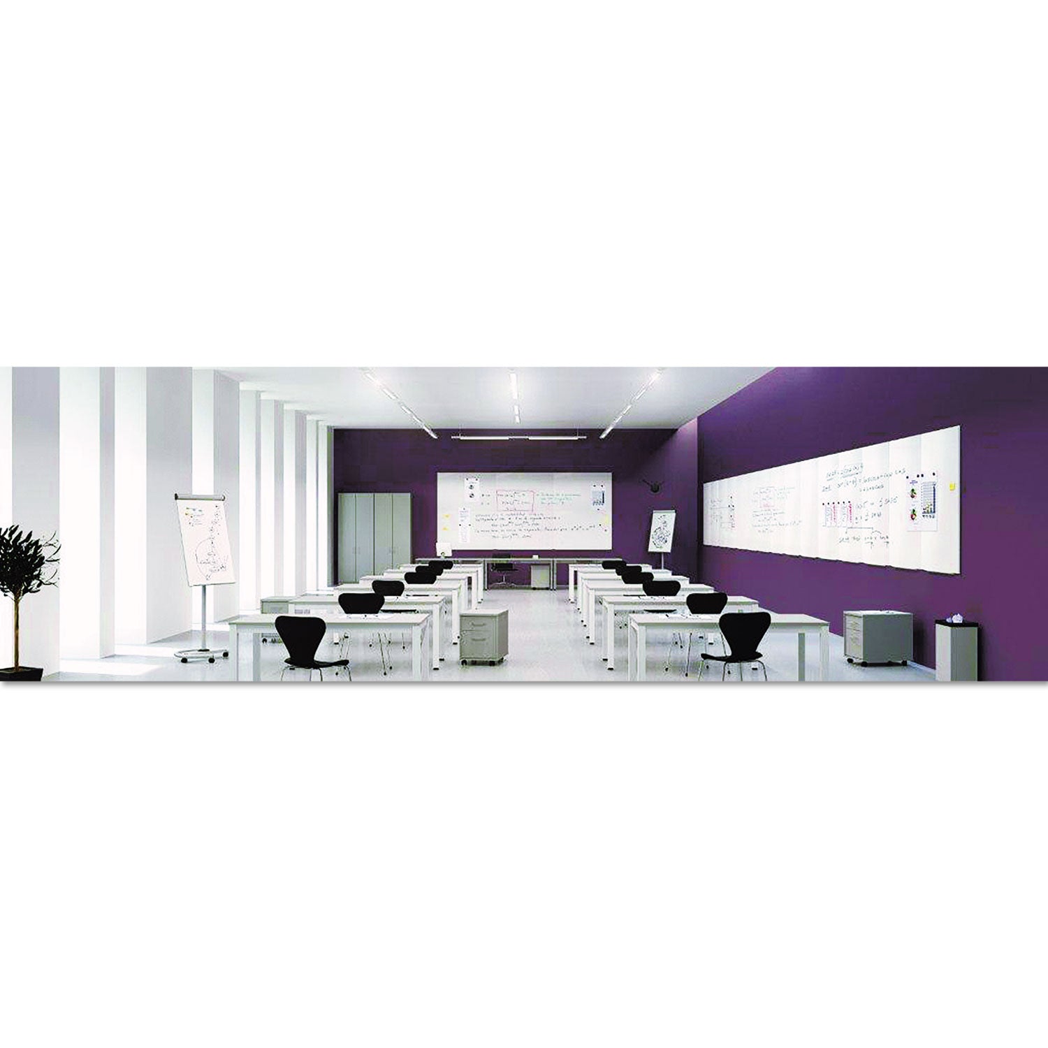 MasterVision® Magnetic Dry Erase Tile Board, 29.5" x 45", White Surface