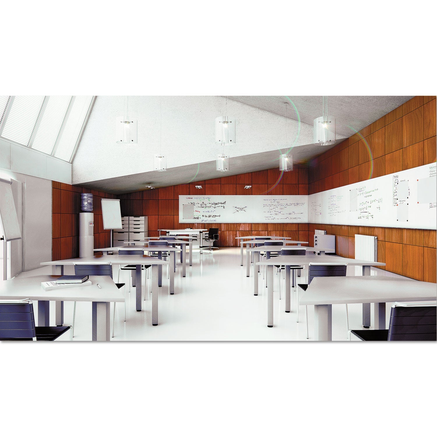 MasterVision® Magnetic Dry Erase Tile Board, 29.5" x 45", White Surface