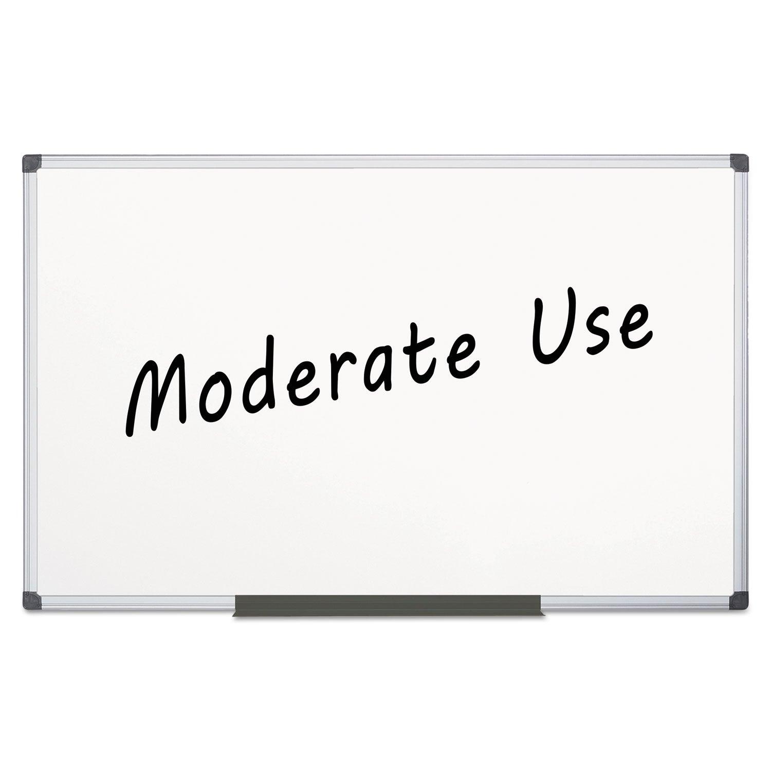 MasterVision® Value Melamine Dry Erase Board, 48" x 96", White Surface, Satin Aluminum Frame