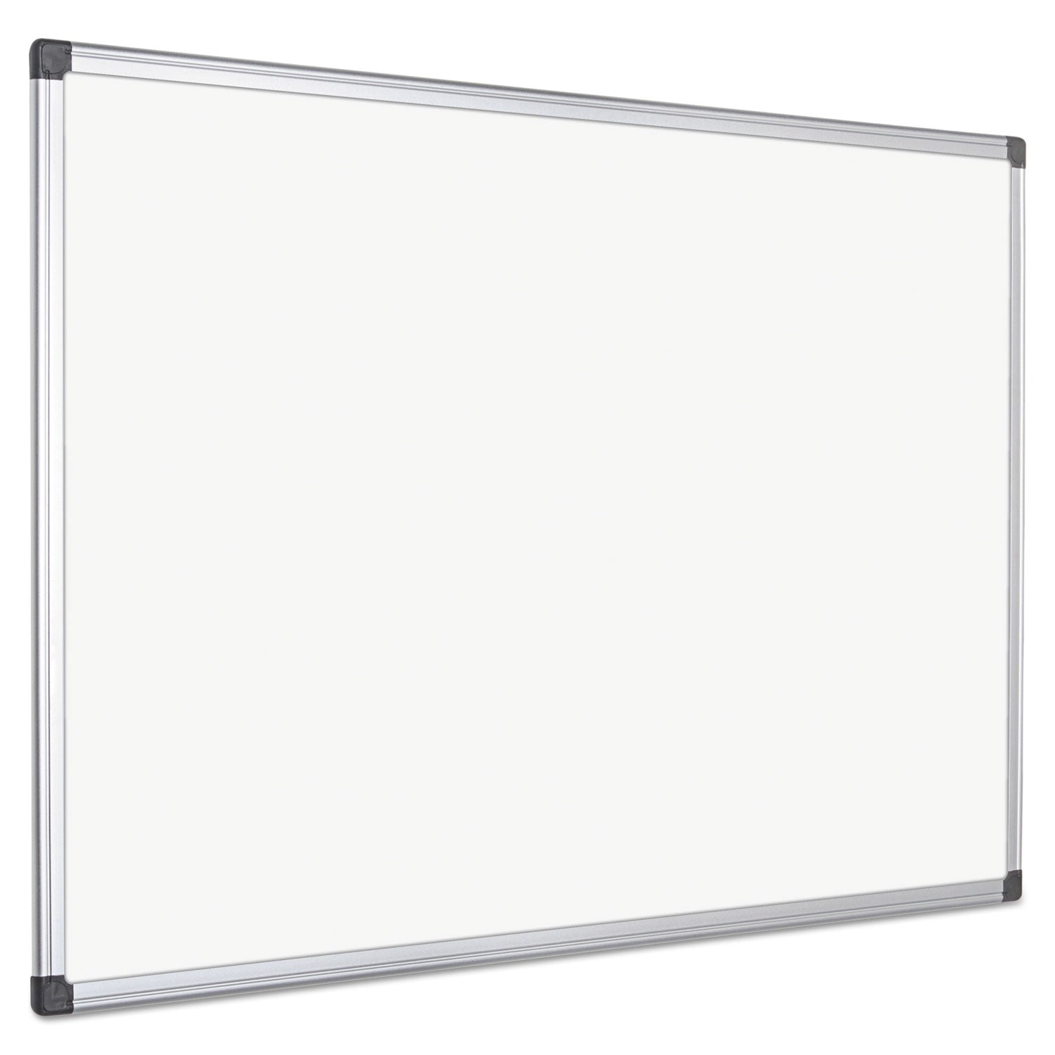 MasterVision® Value Lacquered Steel Magnetic Dry Erase Board, 72" x 48", White Surface, Satin Aluminum Frame