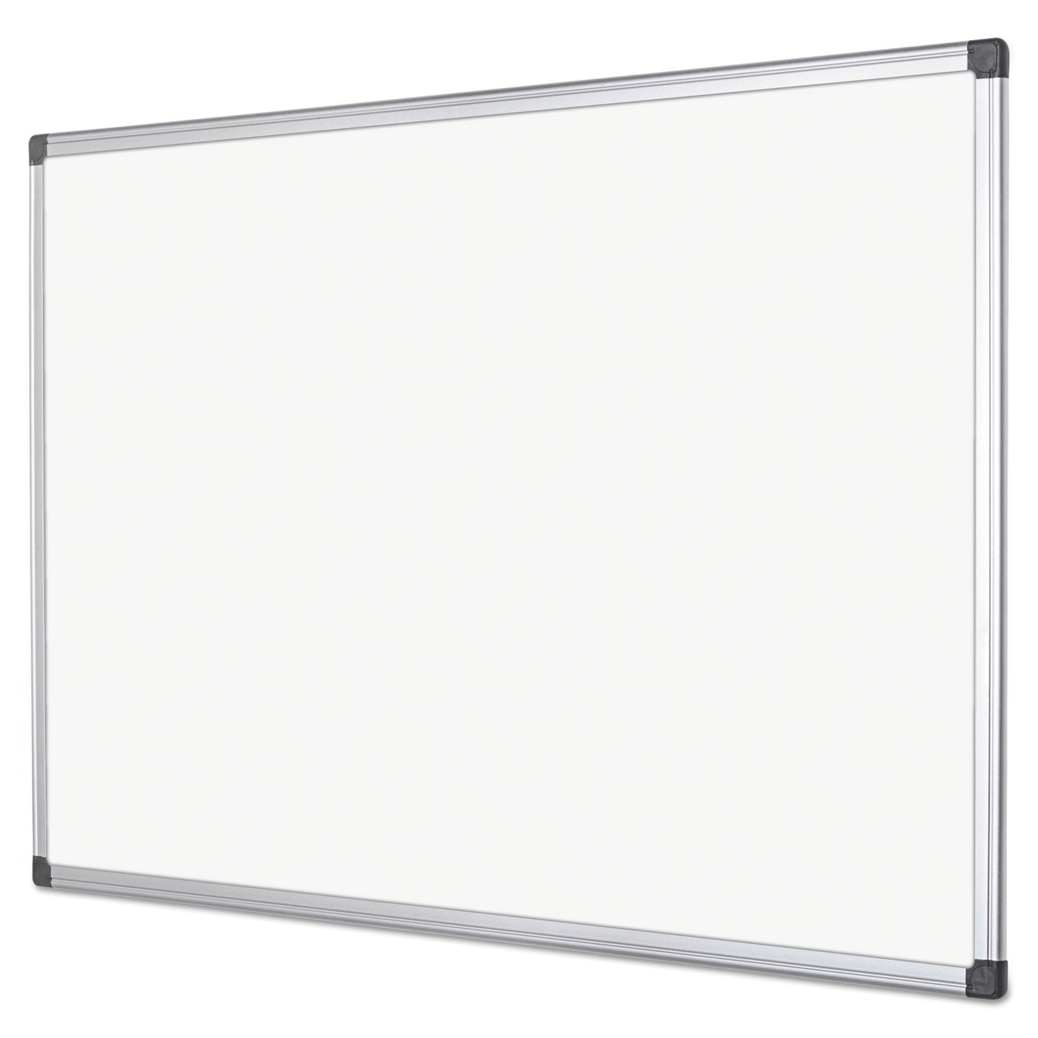 MasterVision® Value Lacquered Steel Magnetic Dry Erase Board, 72" x 48", White Surface, Satin Aluminum Frame