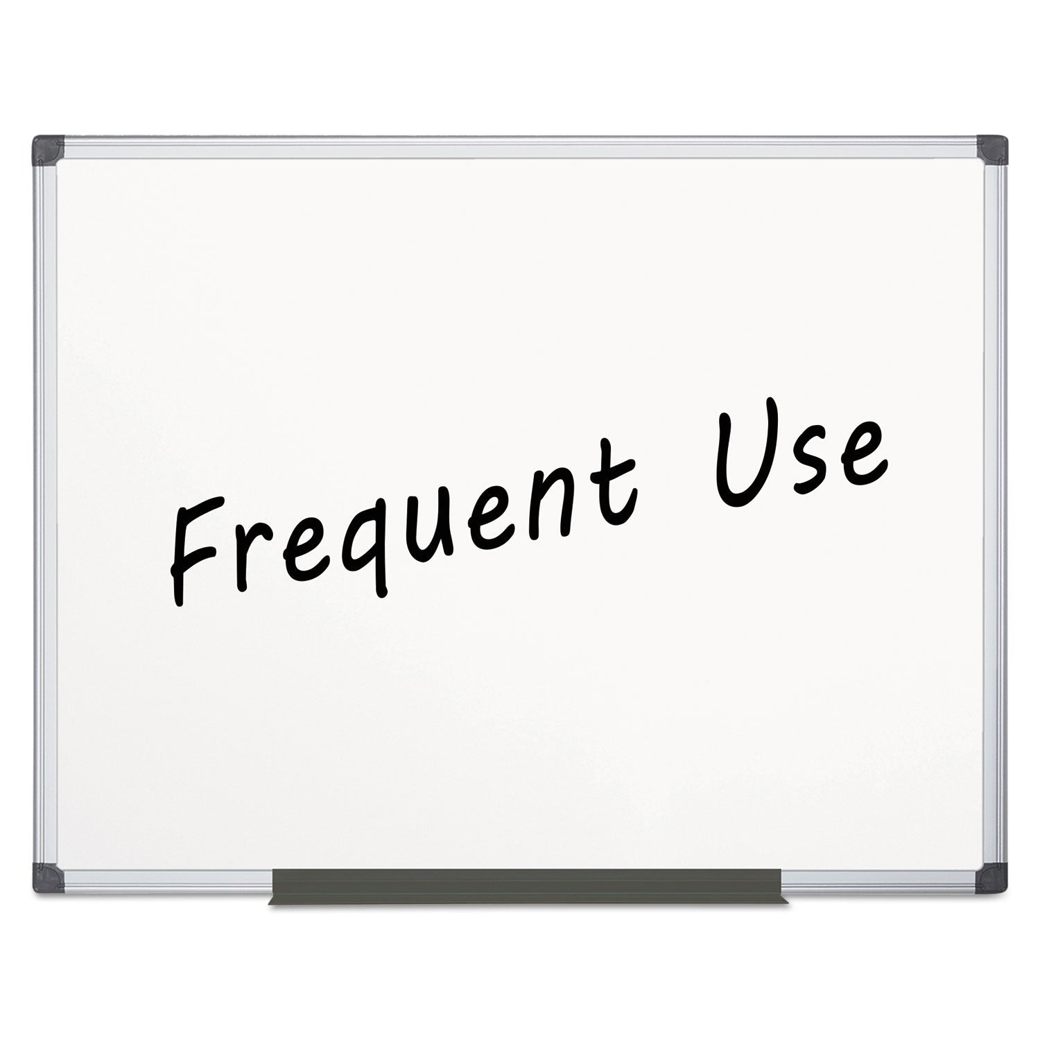MasterVision® Value Lacquered Steel Magnetic Dry Erase Board, 72" x 48", White Surface, Satin Aluminum Frame