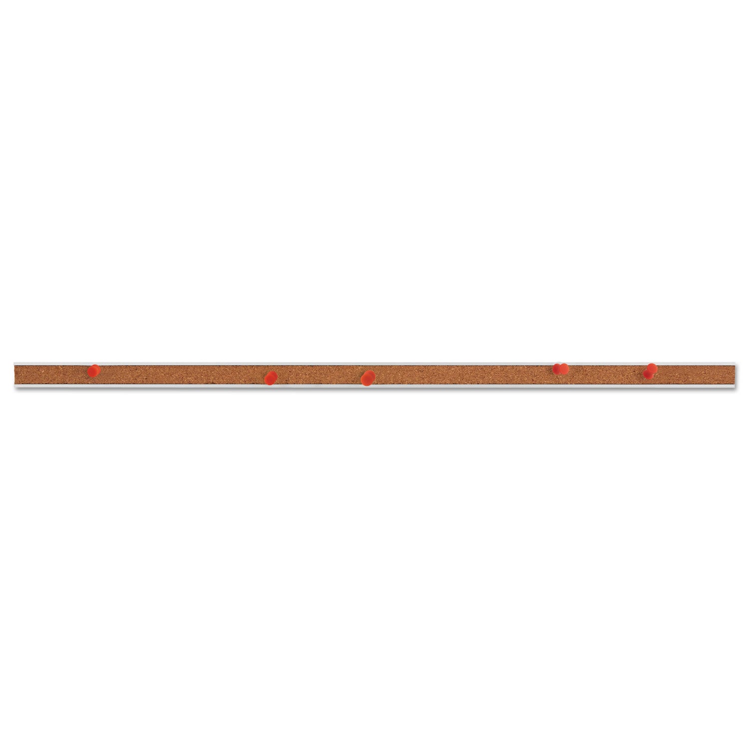 Universal® Cork Bulletin Bar, 1" x 24", Brown/Silver