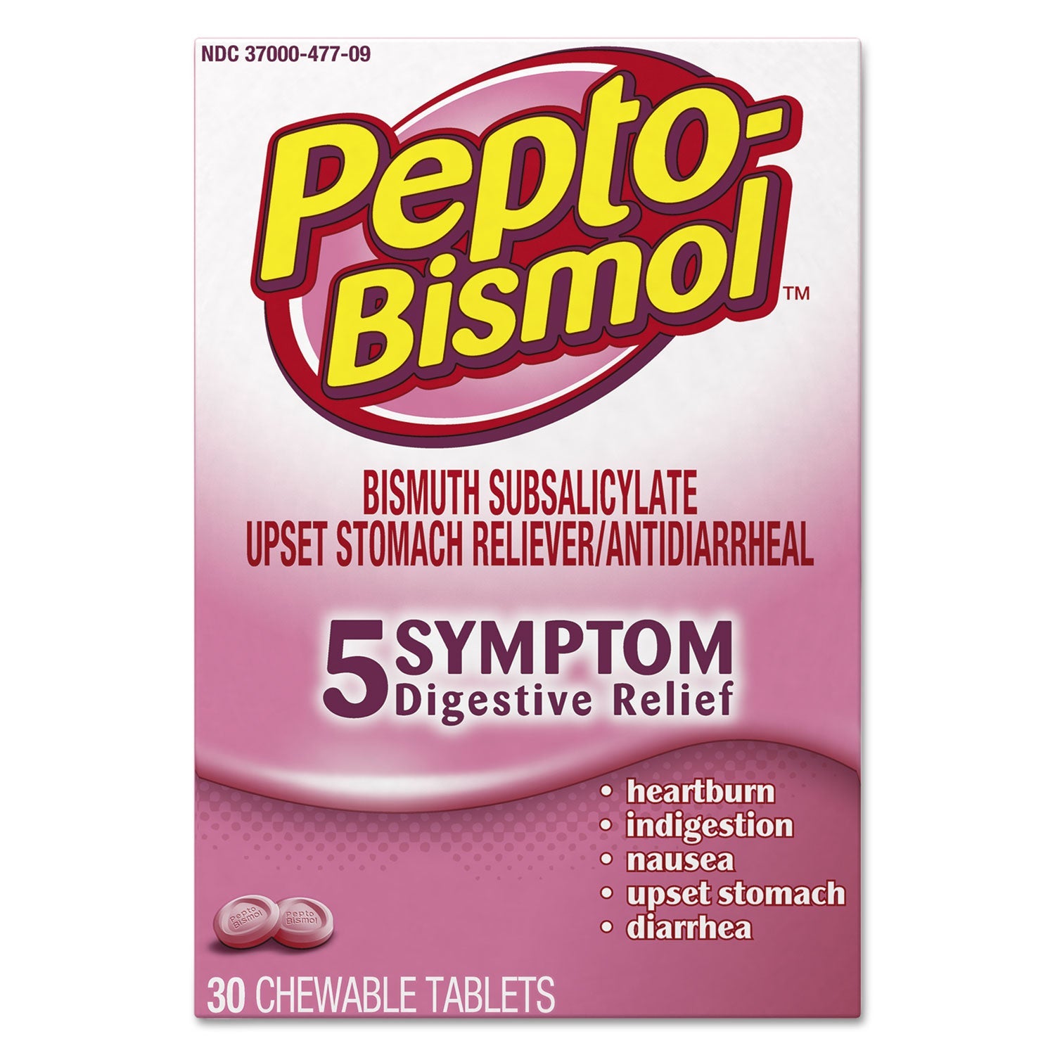 Pepto-Bismol™ Chewable Tablets, Original Flavor, 30/box
