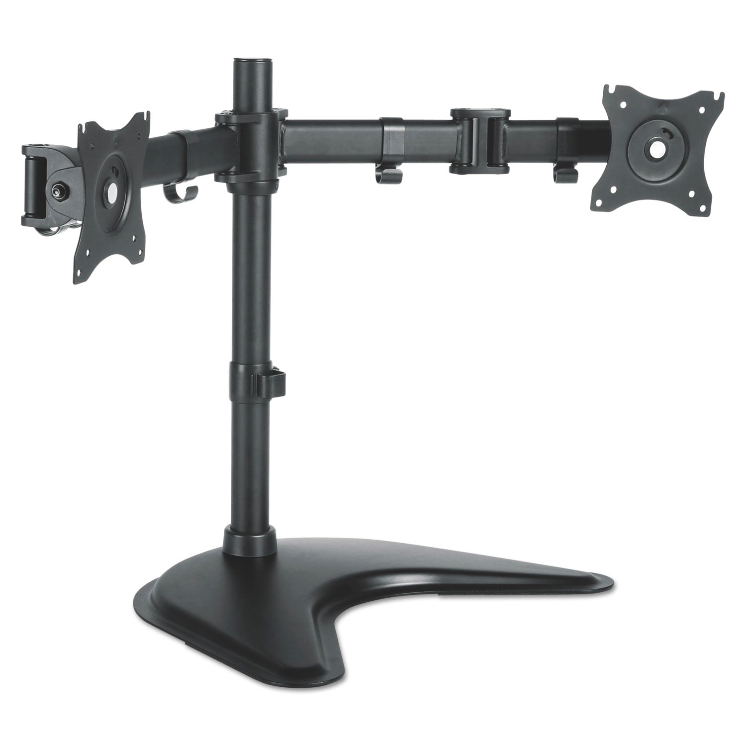Kantek Dual Monitor Articulating Desktop Stand, For 13" To 27" Monitors, 32" X 13" X 17.5", Black, Supports 18 Lb