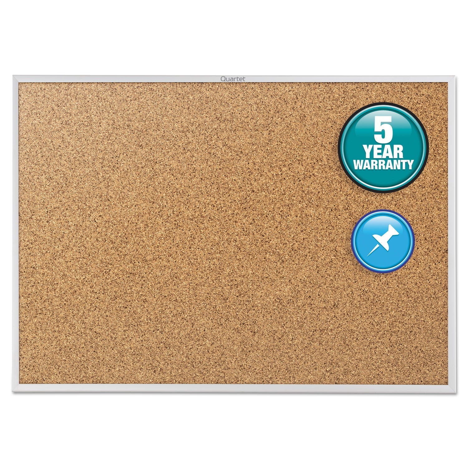Quartet® Classic Series Cork Bulletin Board, 96" x 48", Tan Surface, Anodized Aluminum Frame