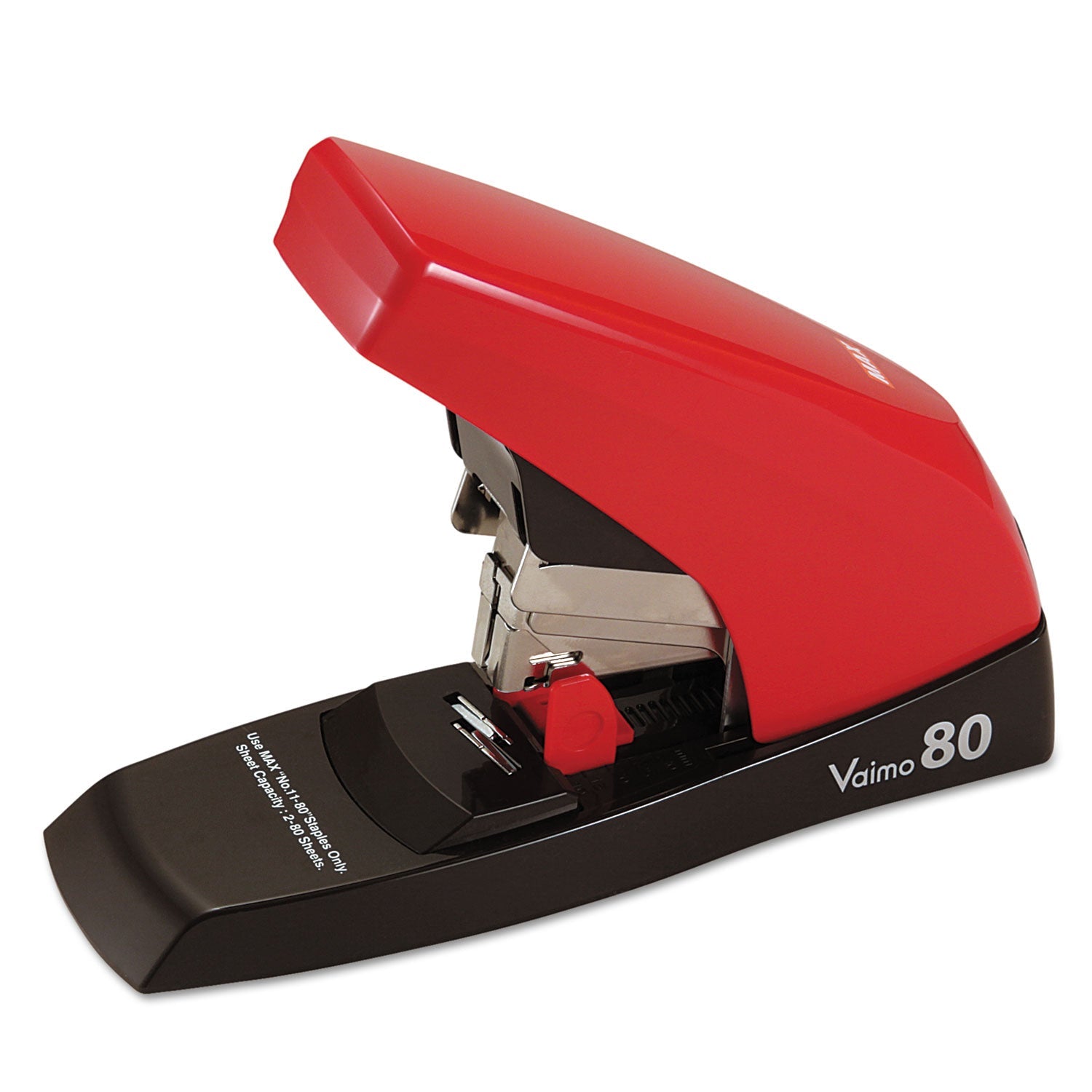 MAX Vaimo 80 Stapler | 80-Sheet Capacity, Red