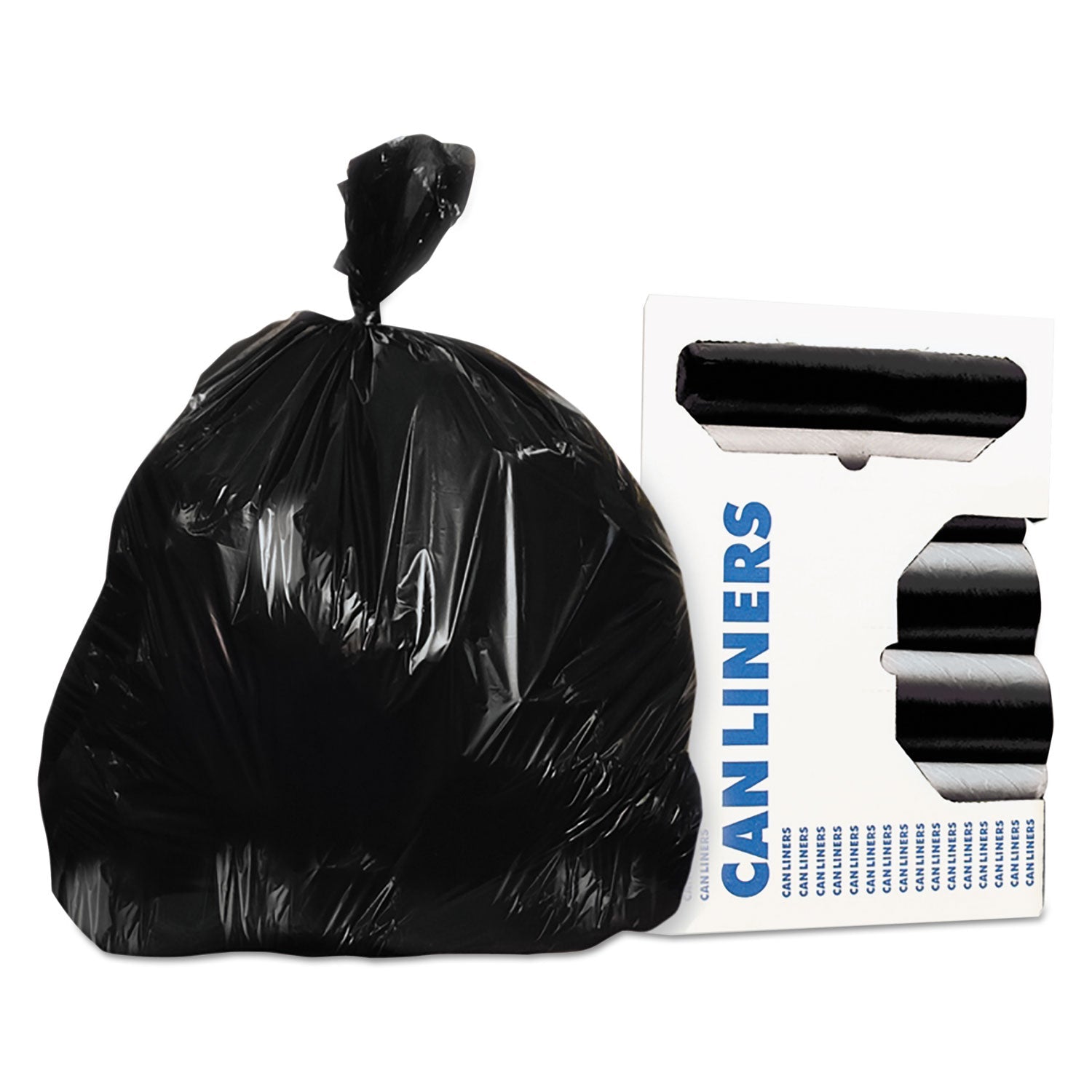 AccuFit Can Liners | 23 Gal, Black, 200/Carton