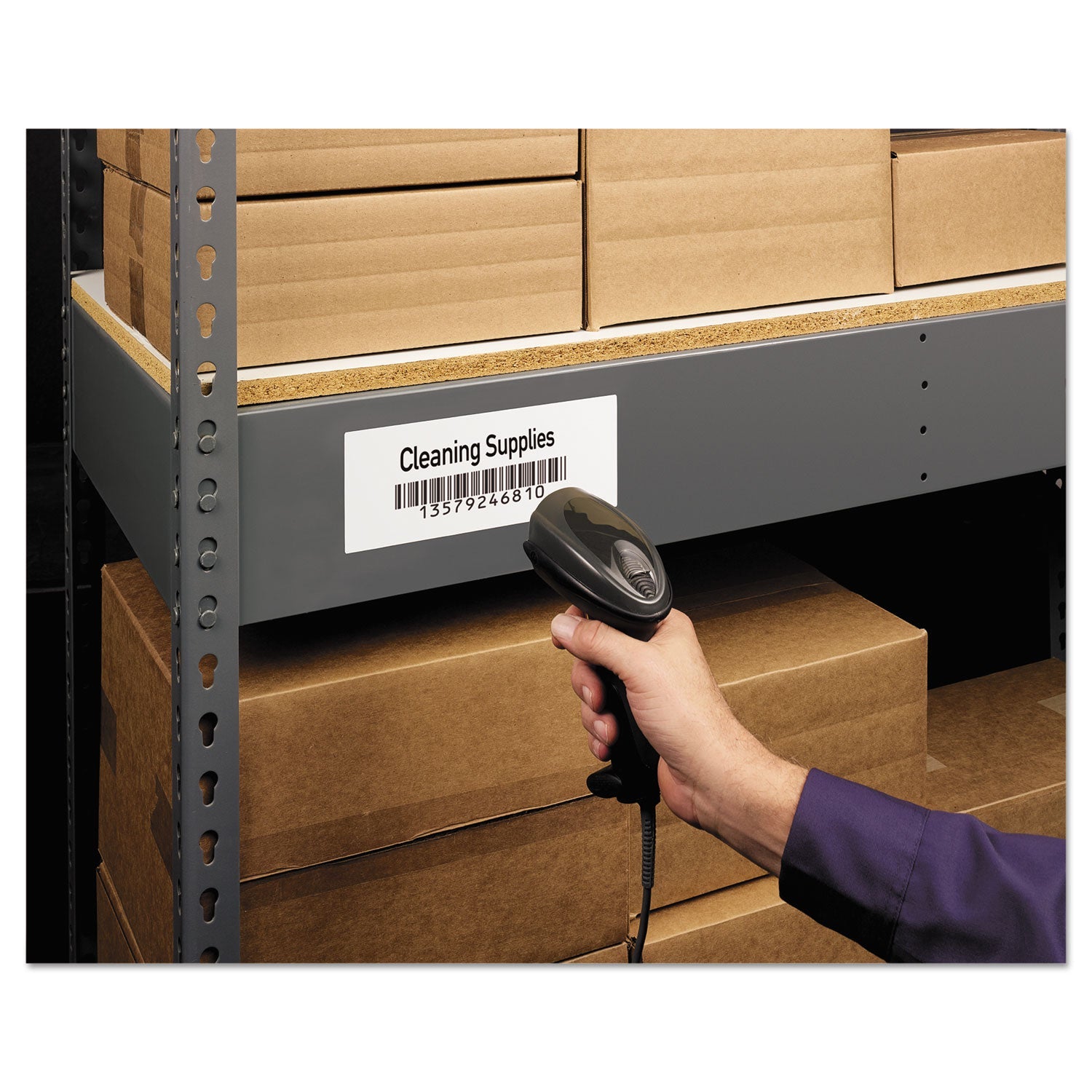 Avery® Durable Permanent Id Labels With Trueblock Technology, Laser Printers, 3.25 X 8.38, White, 3/sheet, 50 Sheets/pack