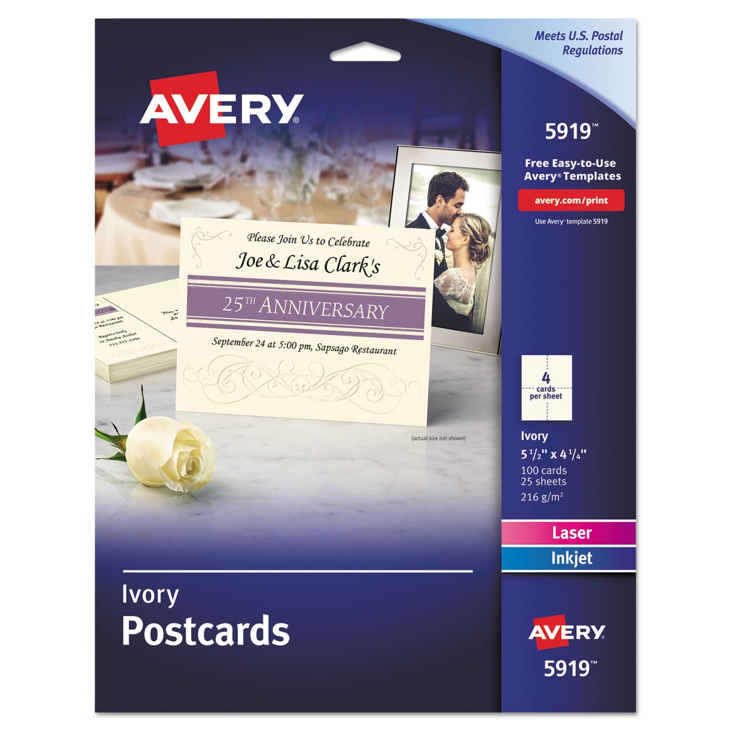 Printable Postcards | 4.25x5.5 Ivory | 100/Box