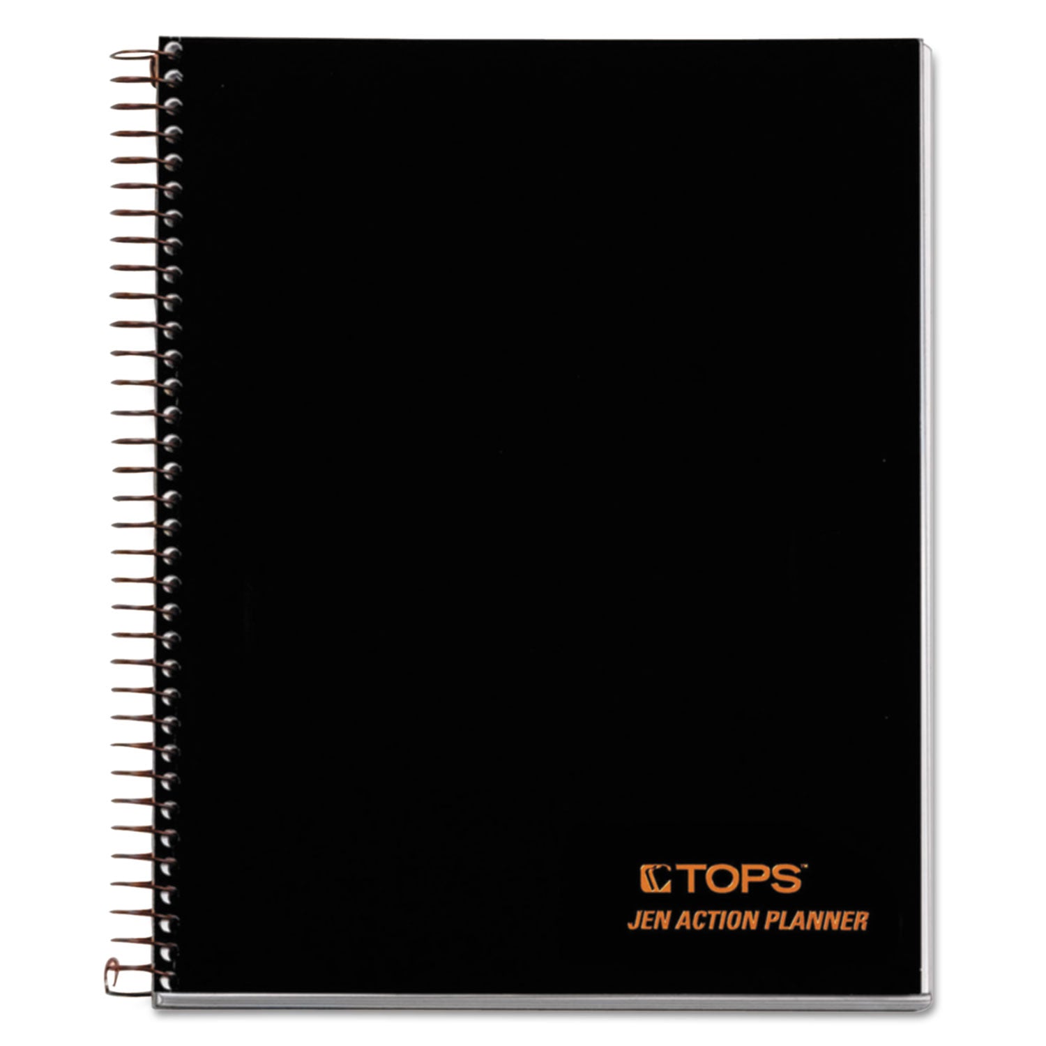TOPS™ JEN Action Planner, 1-Subject, Narrow Rule, Black Cover, (100) 8.5 x 6.75 Sheets