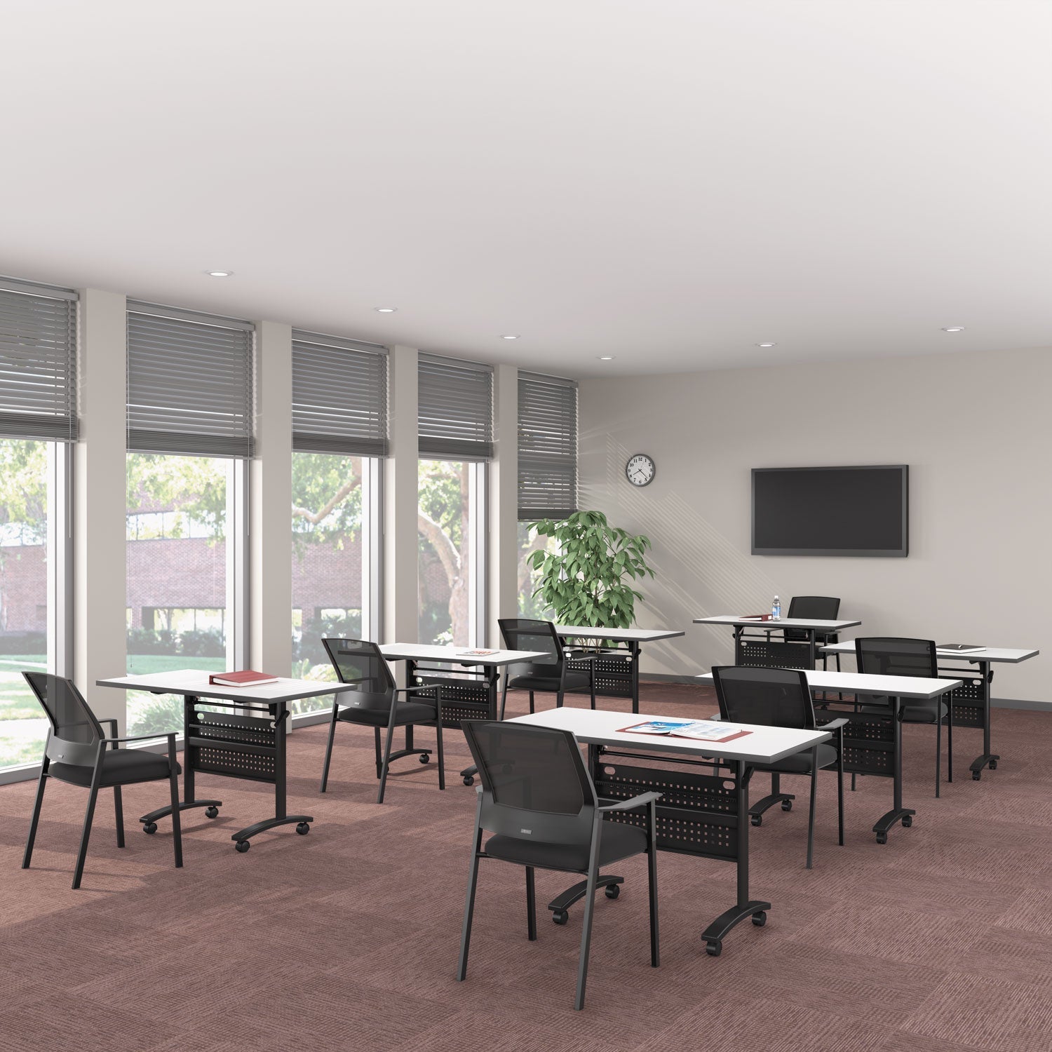 Alera® Reversible Laminate Table Top, Rectangular, 47.63w X 23.63d, White/gray