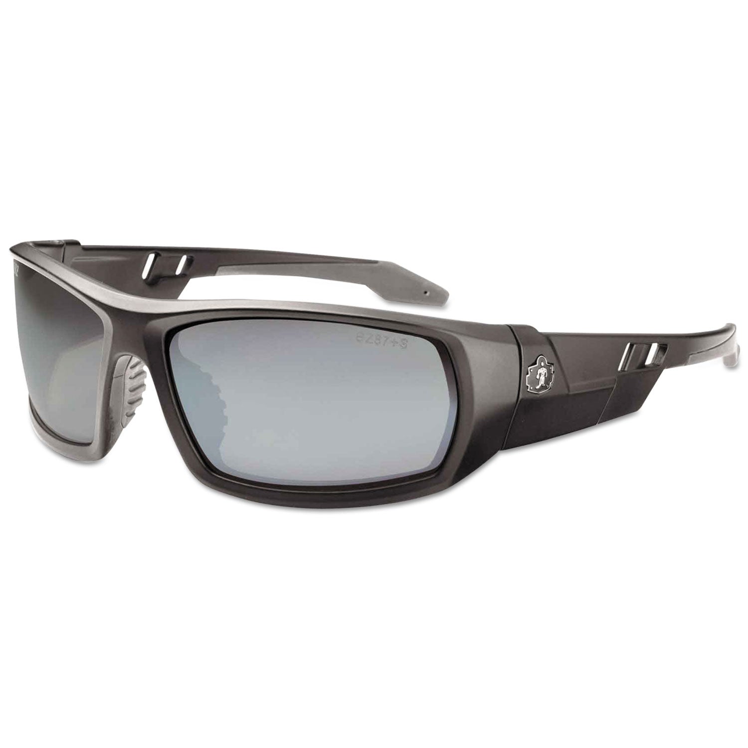ergodyne® Skullerz Odin Safety Glasses, Matte Black Frame/Silver Lens, Nylon/Polycarb