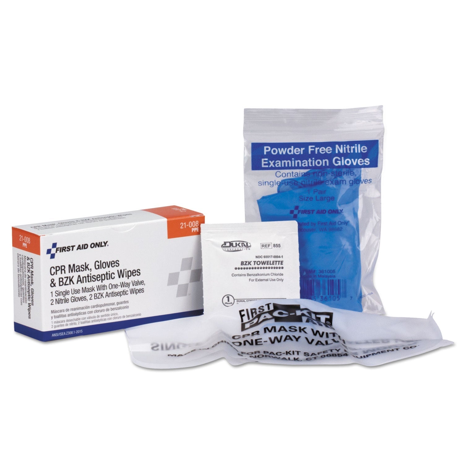 CPR Mask with Gloves and Wipes | 3-Piece Kit