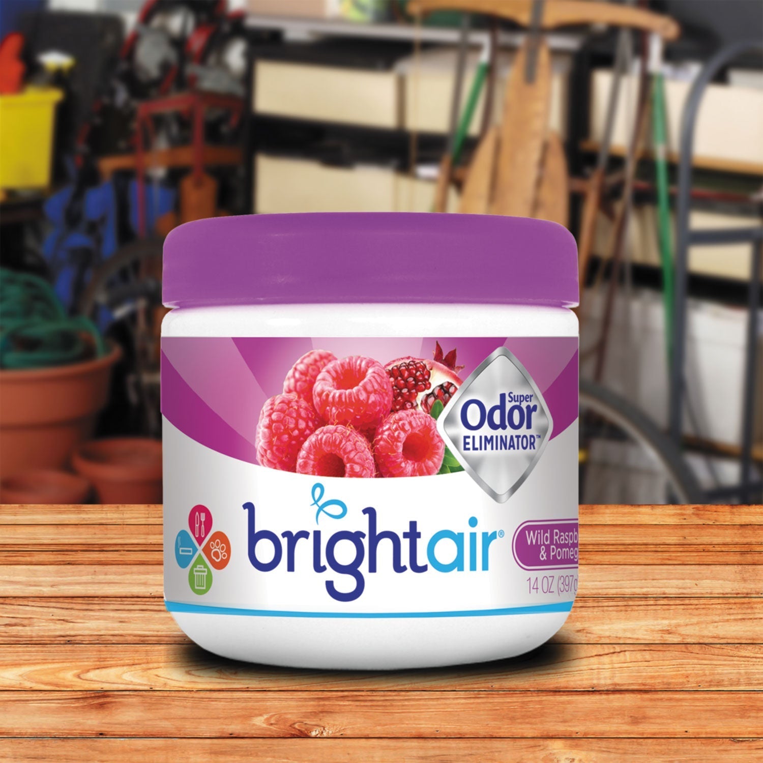 BRIGHT Air® Super Odor Eliminator, Wild Raspberry And Pomegranate, 14 Oz Jar