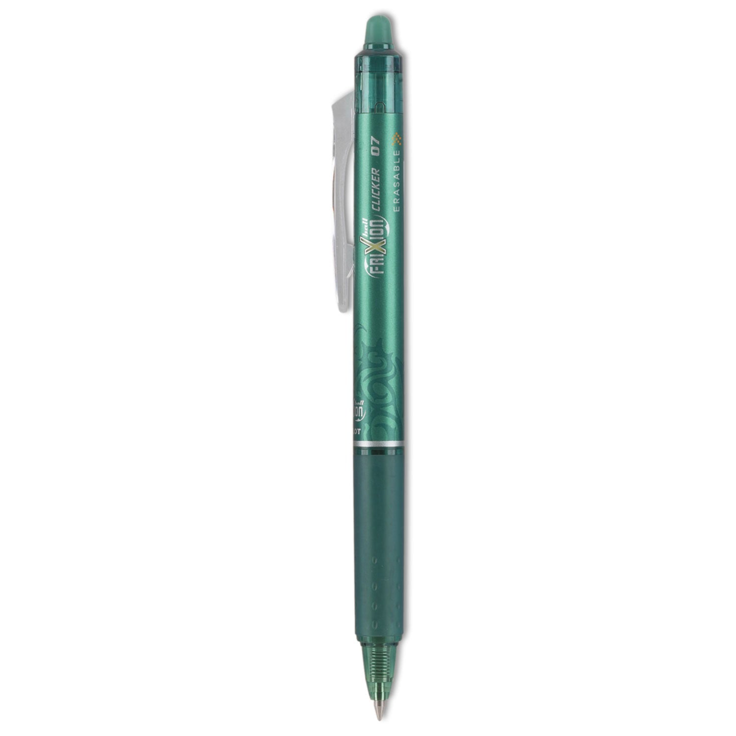 Pilot® Frixion Clicker Erasable Gel Pen, Retractable, Fine 0.7 Mm, Green Ink, Green Barrel, Dozen - Bloom Skins
