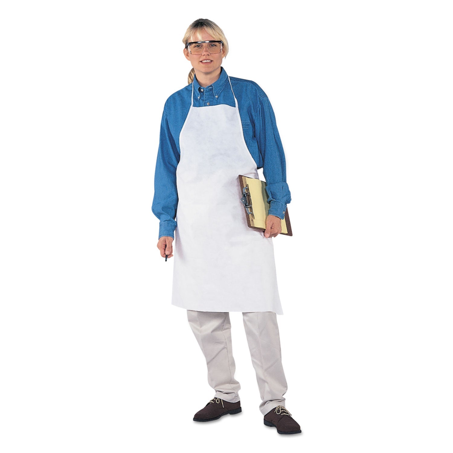 KleenGuard™ A20 Apron, 28" x 40",  One Size Fits All, White - Bloom Skins