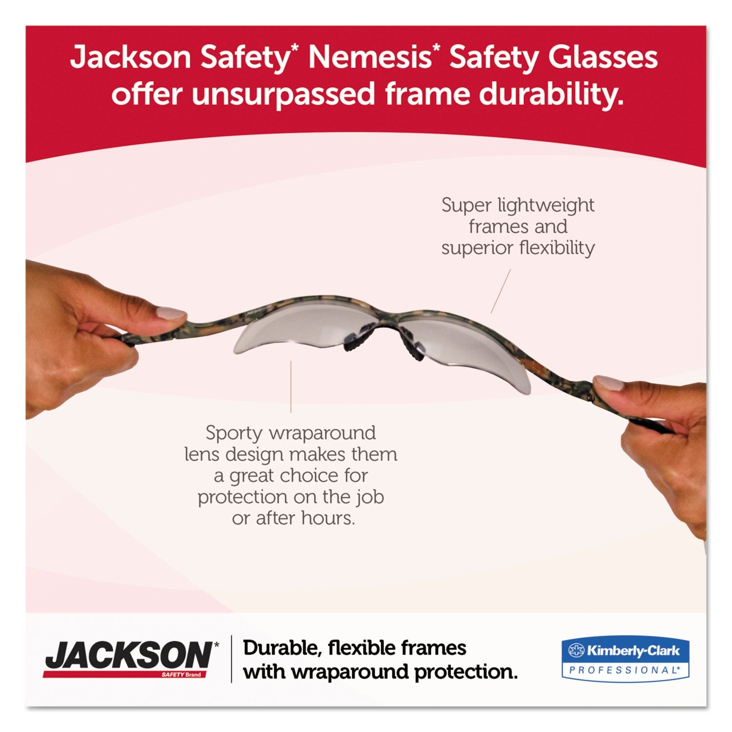 KleenGuard™ Nemesis Readers Safety Glasses, Smoke Frame, Smoke Polycarbonate Lens - Bloom Skins
