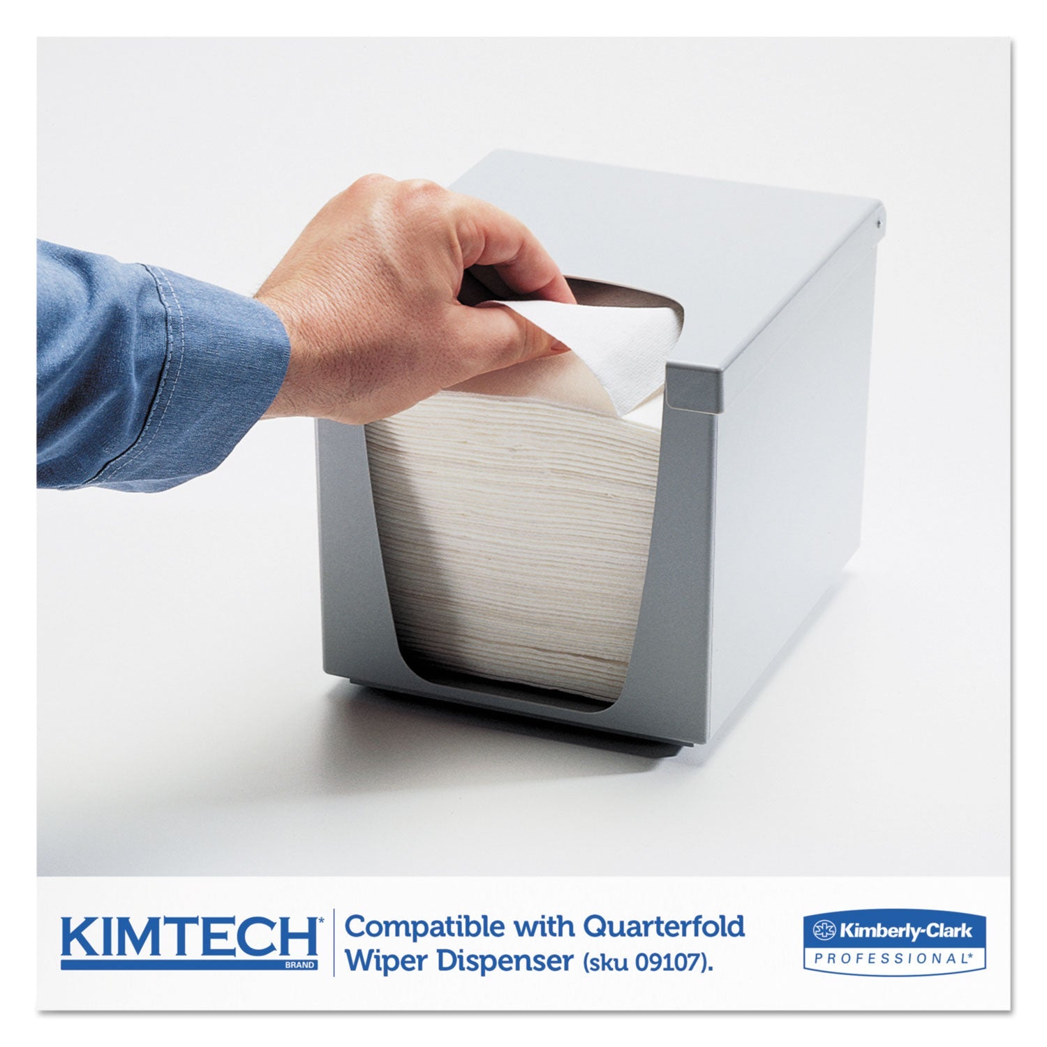Kimtech™ Scottpure Wipers, 1/4 Fold, 12 X 15, White, 100/box, 4/carton - Bloom Skins