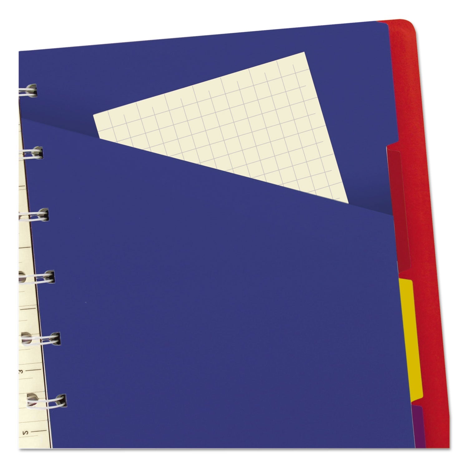 Filofax® Notebook, 1-Subject, Medium/College Rule, Red Cover, (112) 8.25 x 5.81 Sheets - Bloom Skins